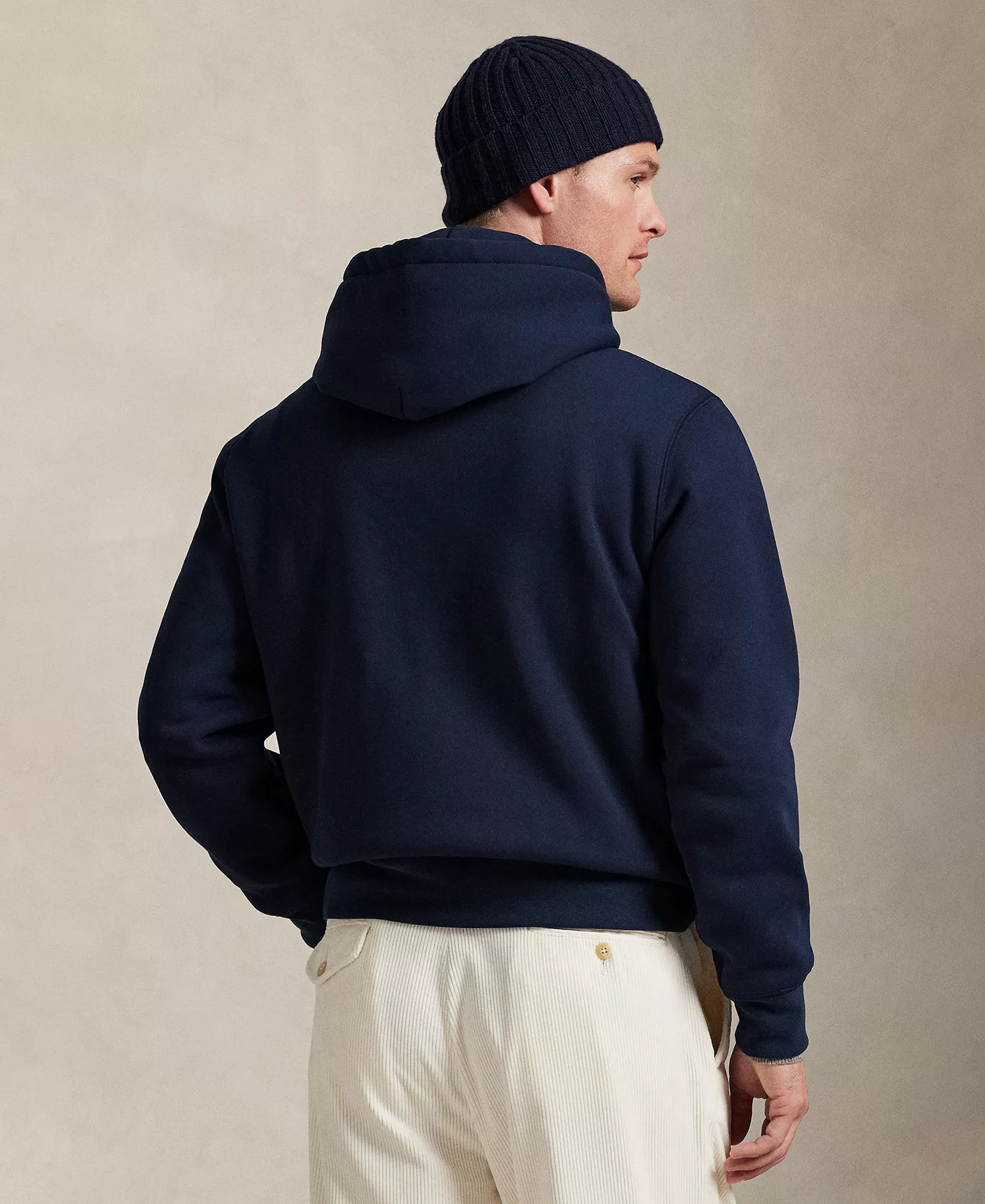 Men's Bear Graphic Long-Sleeve Hoodie - Worth Navy/Active Bear - S