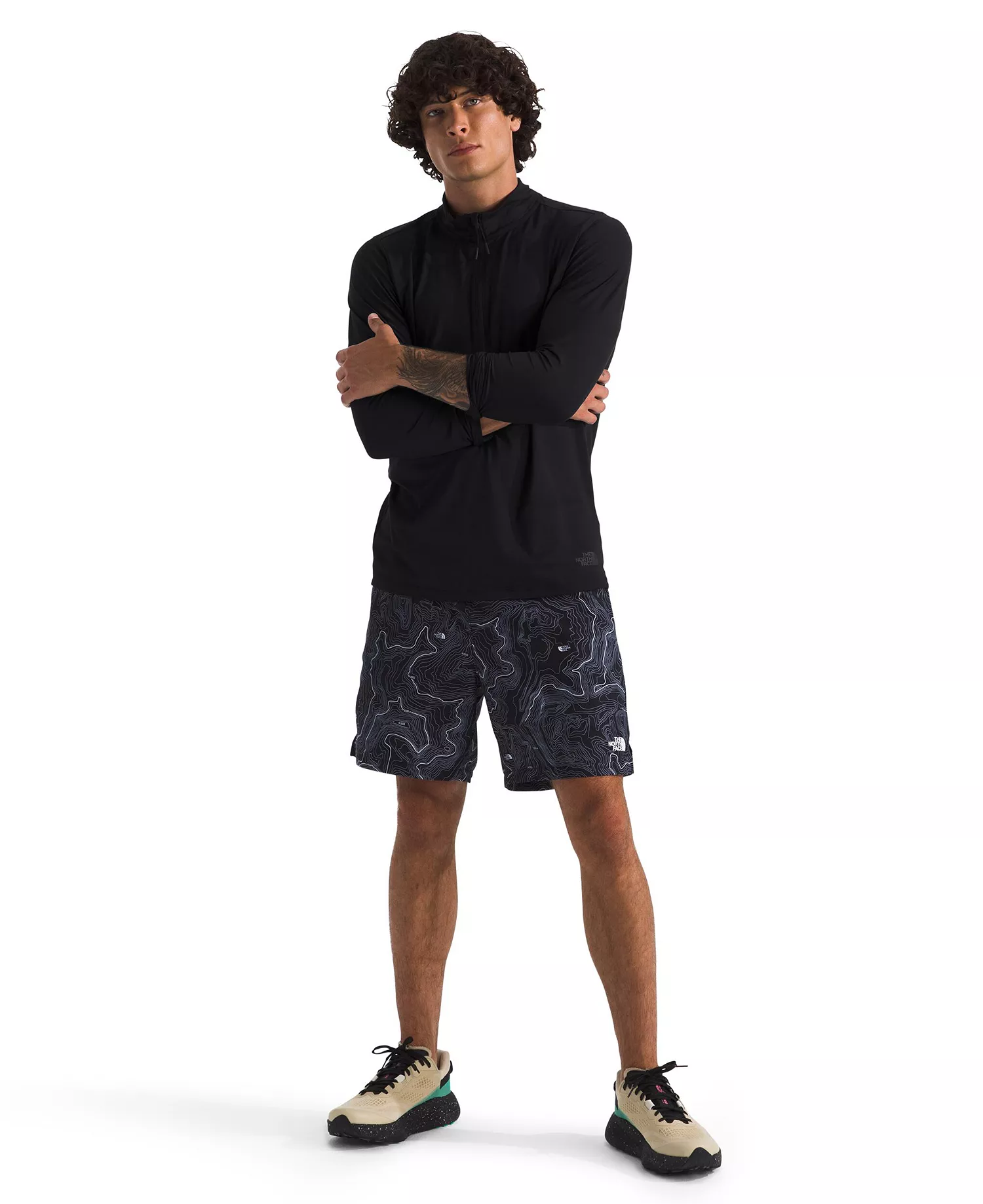 Men's Dune Sky Zip T-Shirt - Black - 2XL