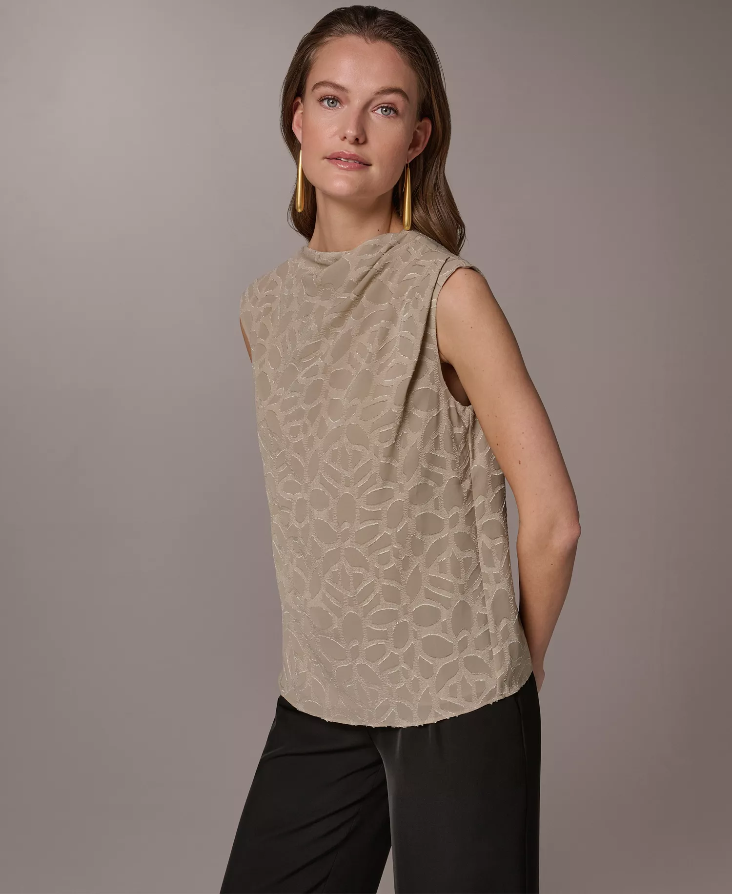 Petite Mock Neck Top - Turin - P/L