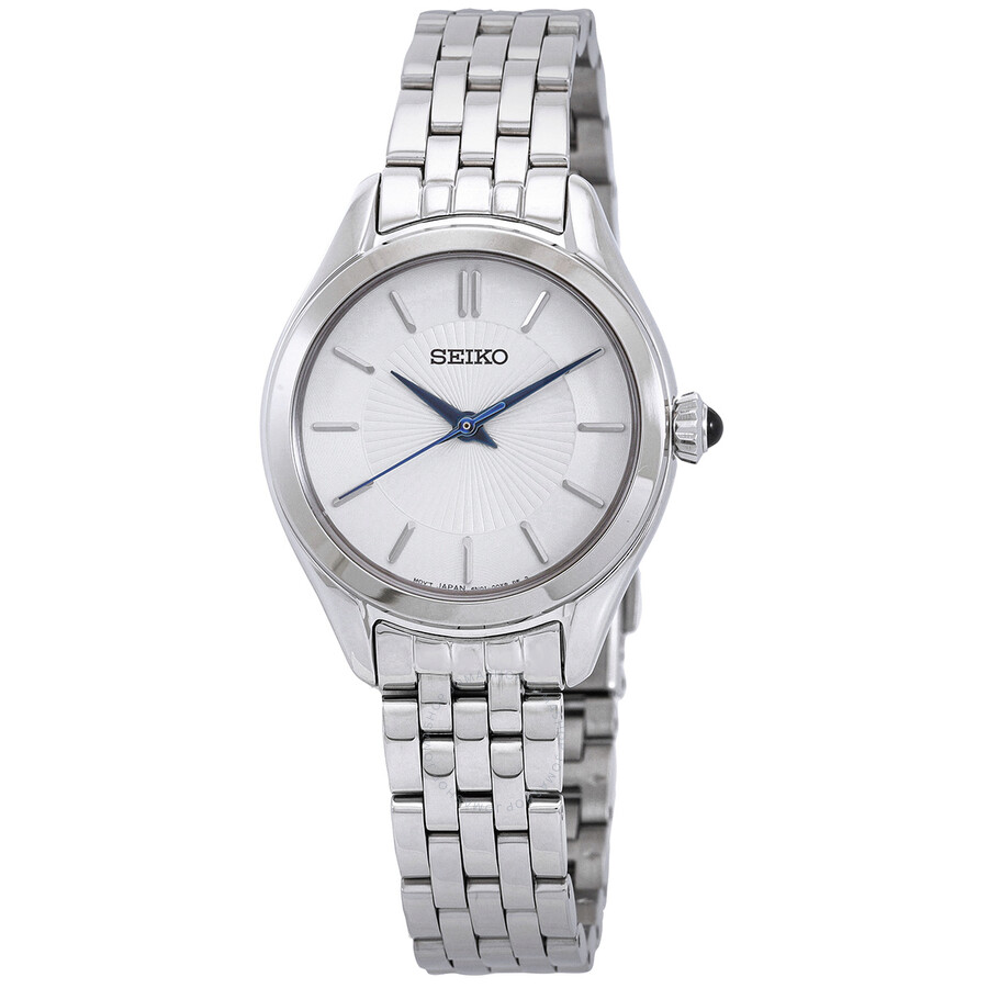 Seiko Discover More Quartz White Dial Ladies Watch