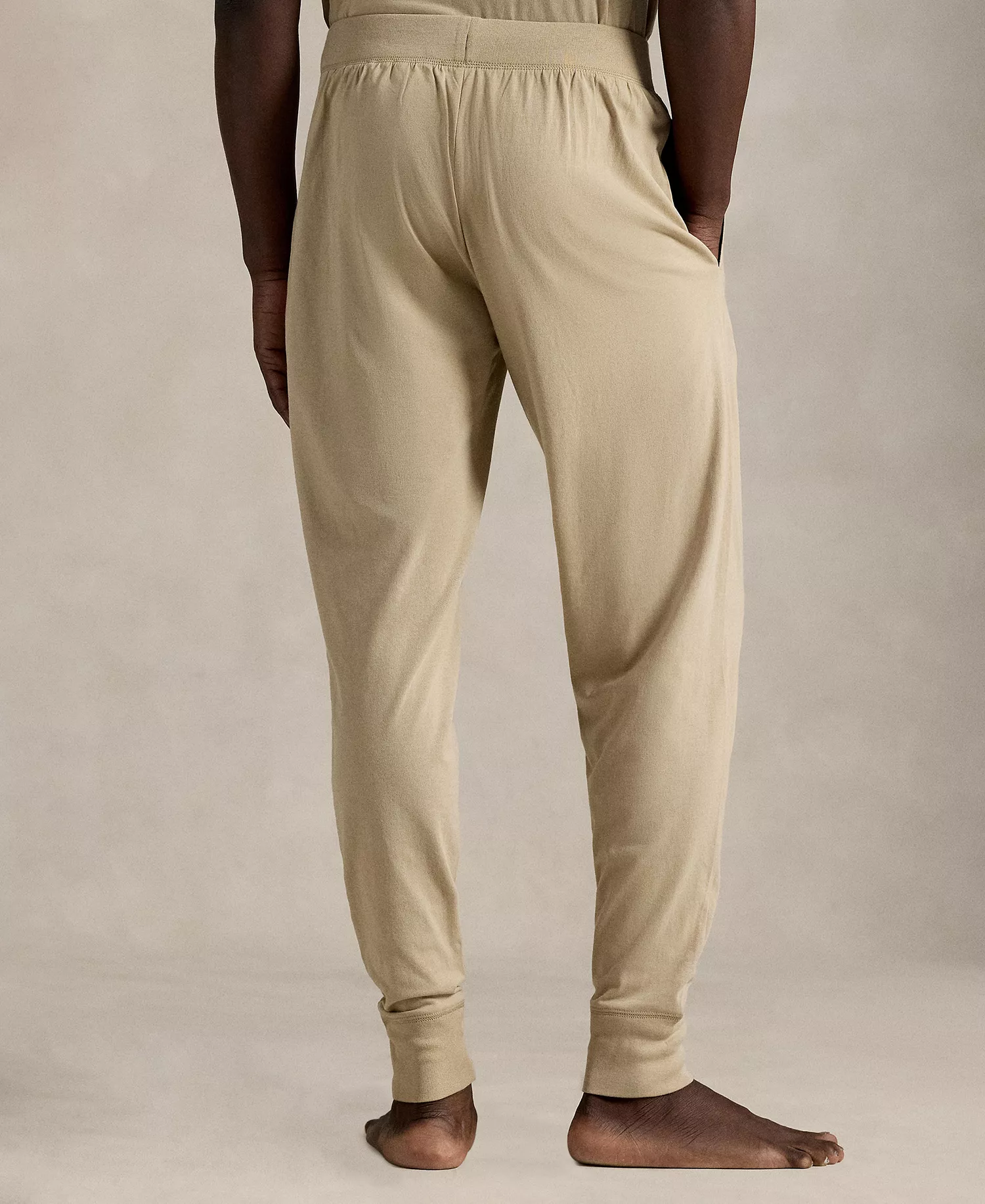 Men's Regular-Fit Pajama Joggers - Classic Khaki/White Logo - L
