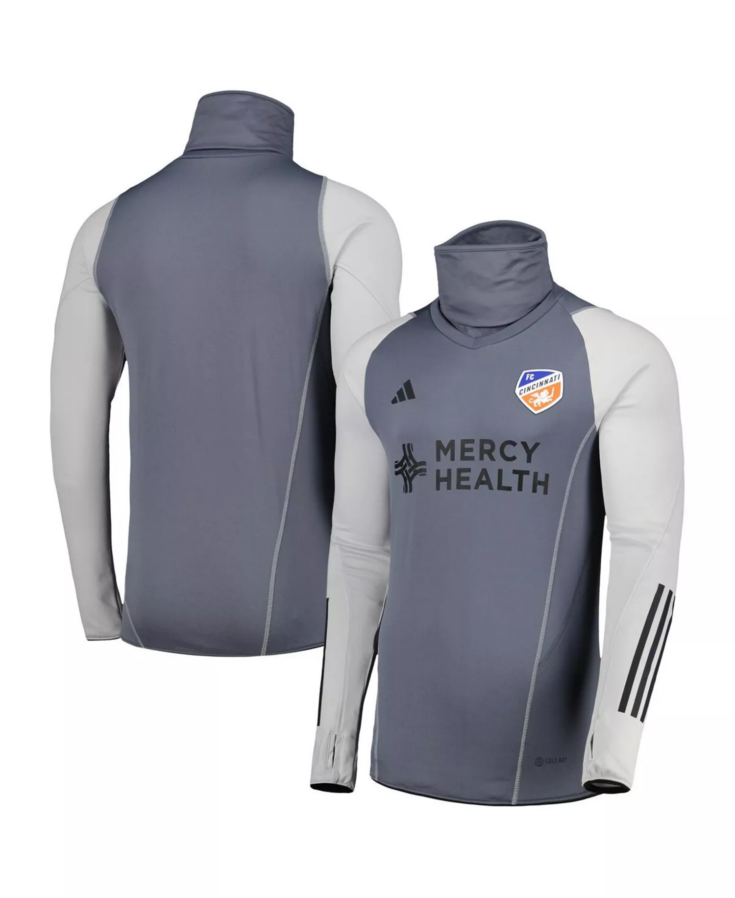 Men's Gray FC Cincinnati Warm Raglan COLD.RDY Top - Gray - 2XL