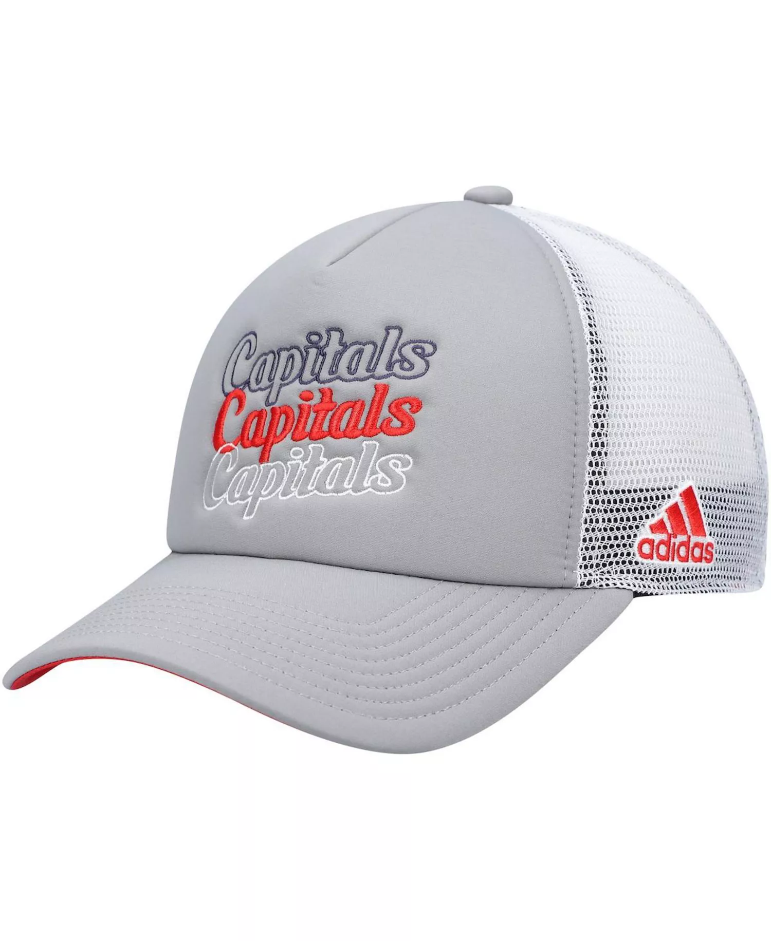 Women's Gray, White Washington Capitals Foam Trucker Snapback Hat - Gray, White - One Size Fits All