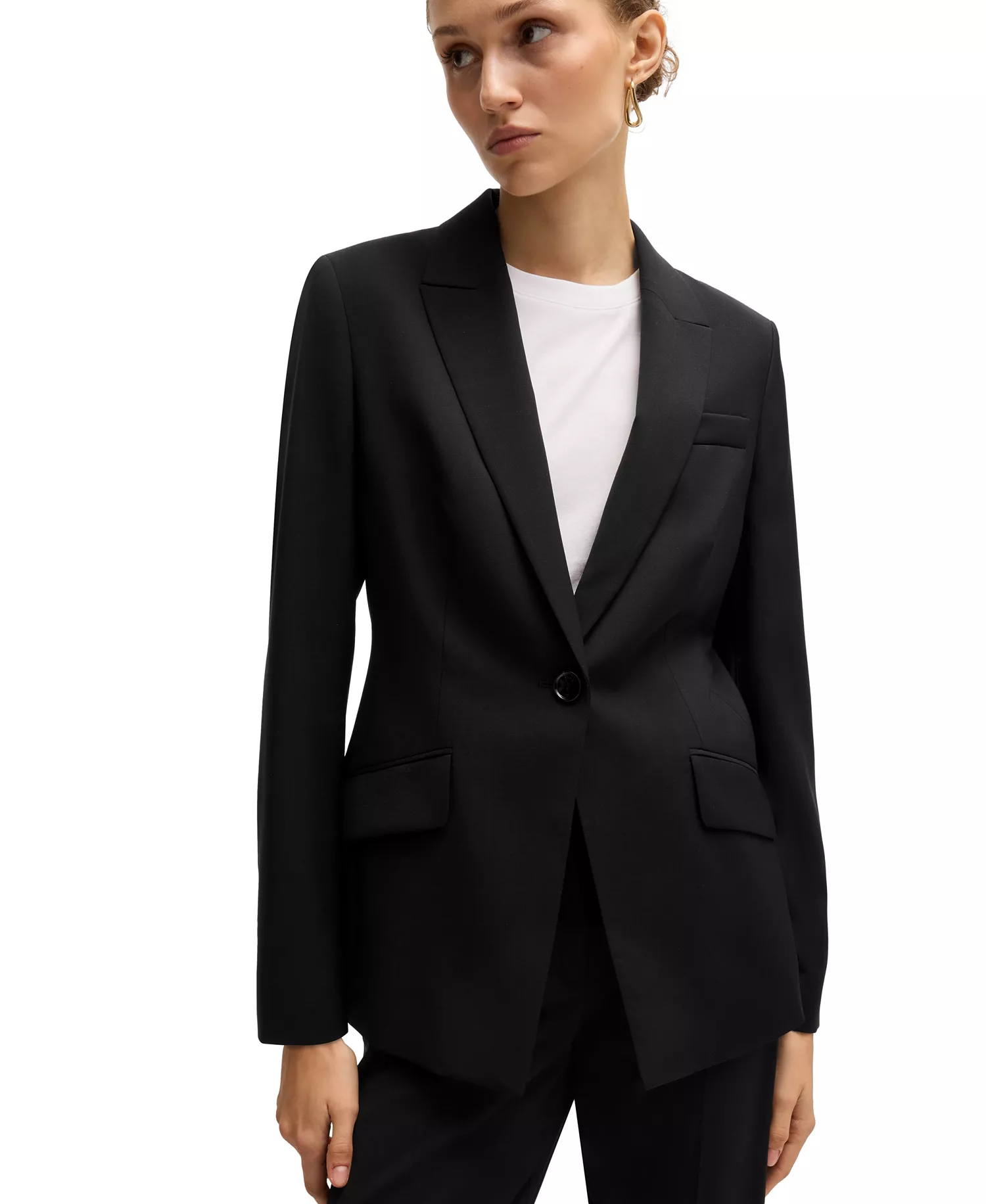 Women's Slit Cuff Regular-Fit Jacket - Black - 0