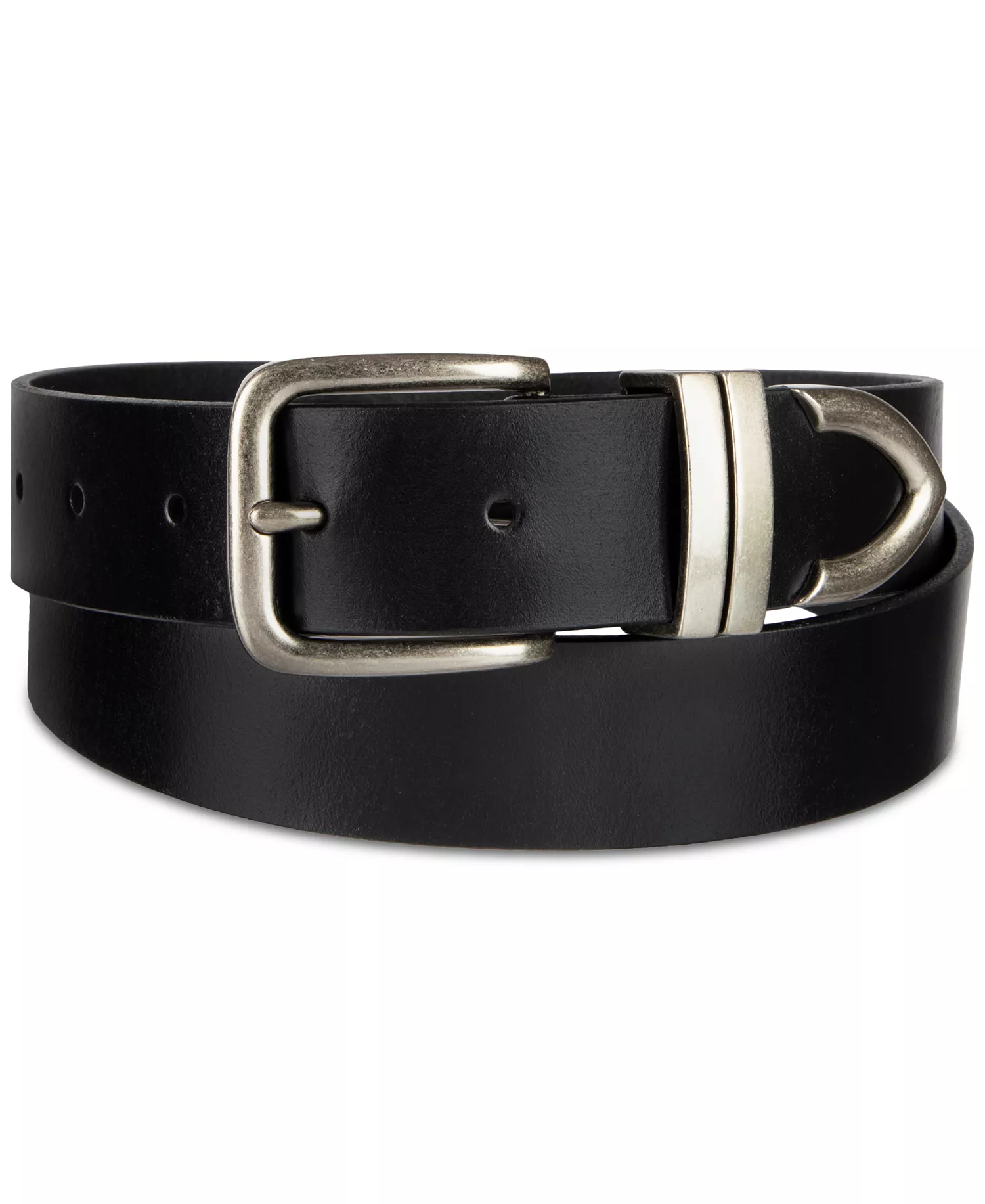 Casual Western Leather Belt - Black - L
