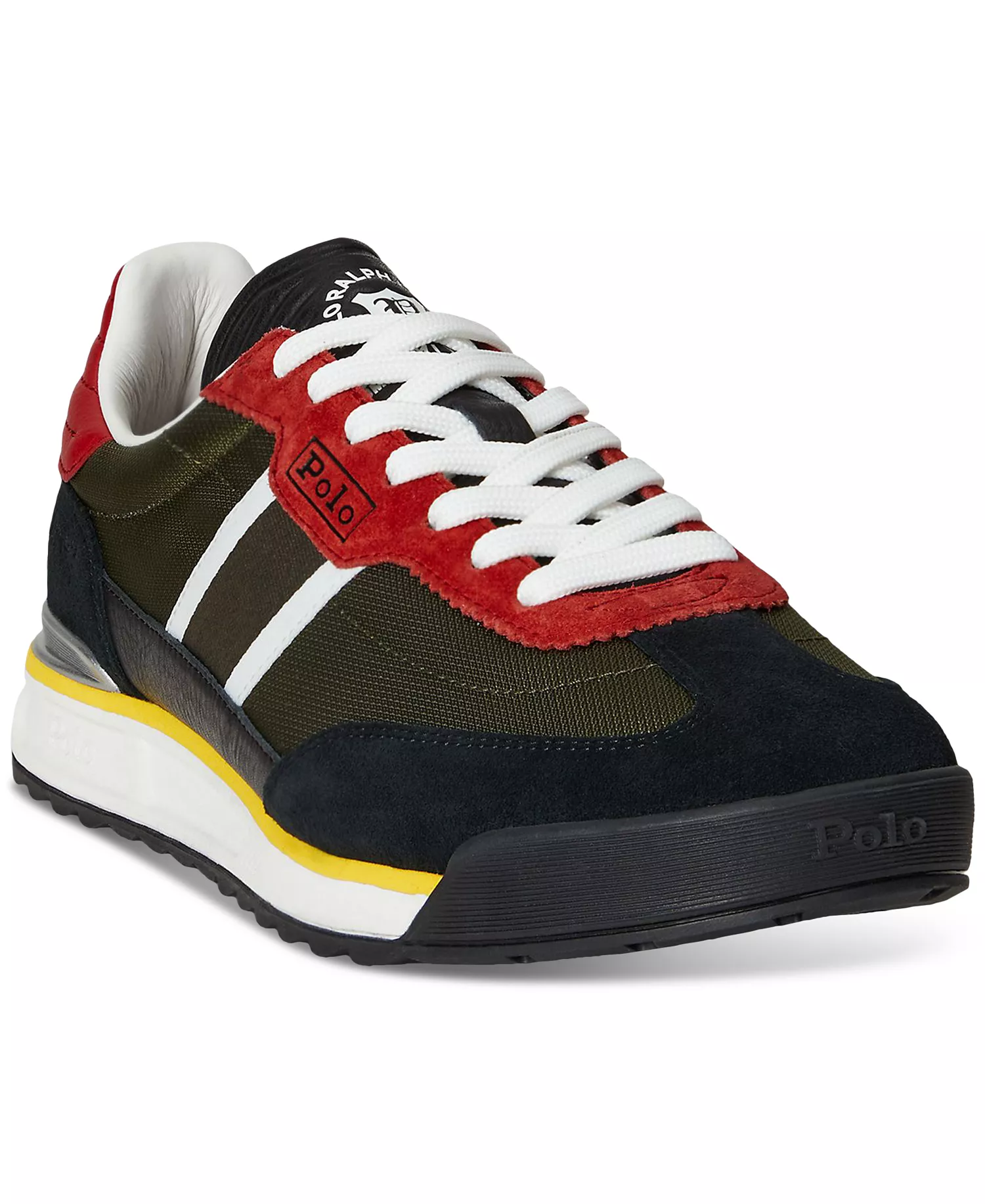 Men's Suede, Leather & Nylon Varick Sneakers - Black/olive/multi - 10