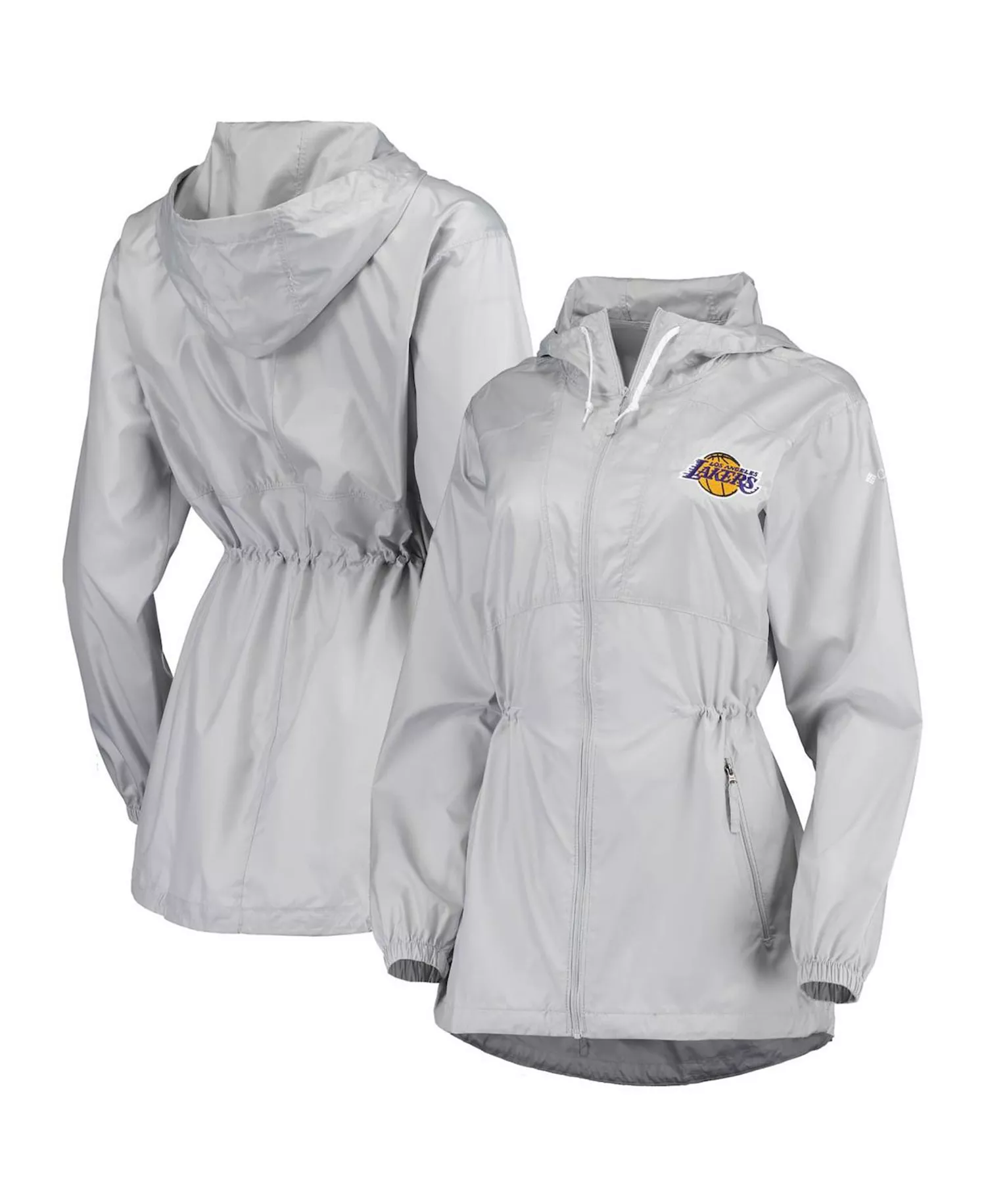 Women's Gray Los Angeles Lakers Flashback Full-Zip Jacket - Gray - Small