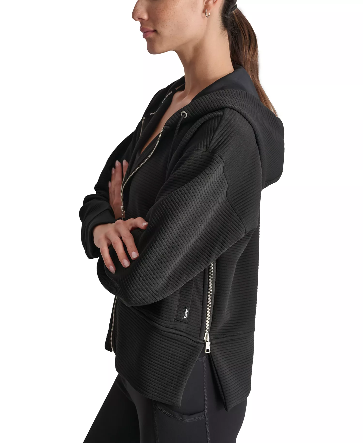 Women's Tech Ottoman Full-Zip Hoodie - Black - L