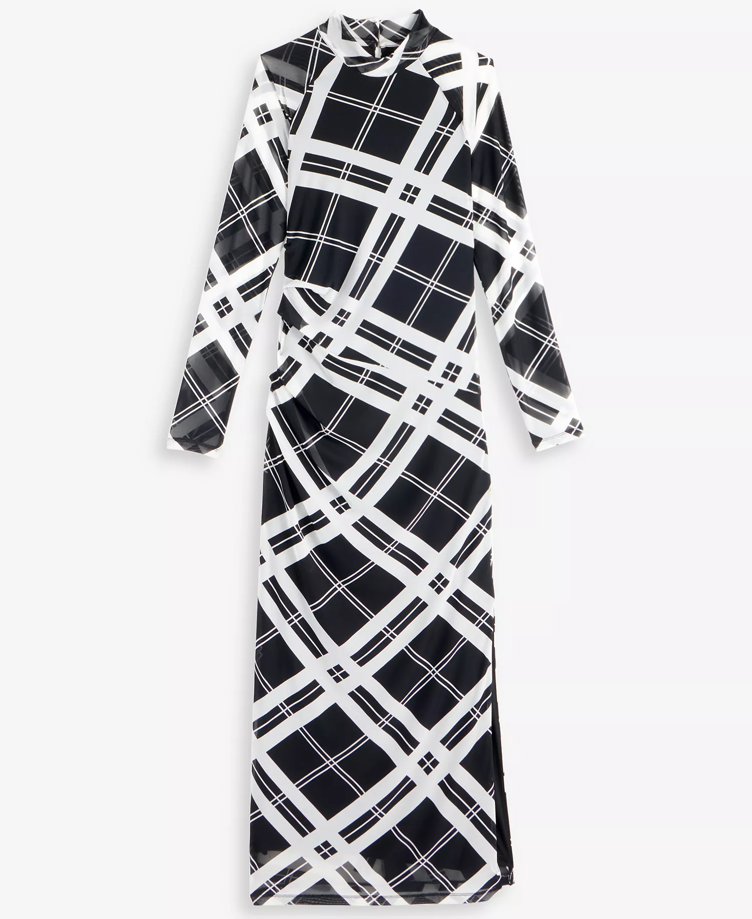 Women's Side-Ruched Maxi Dress, Macy's Exclusive - Chiara Check - 2XL
