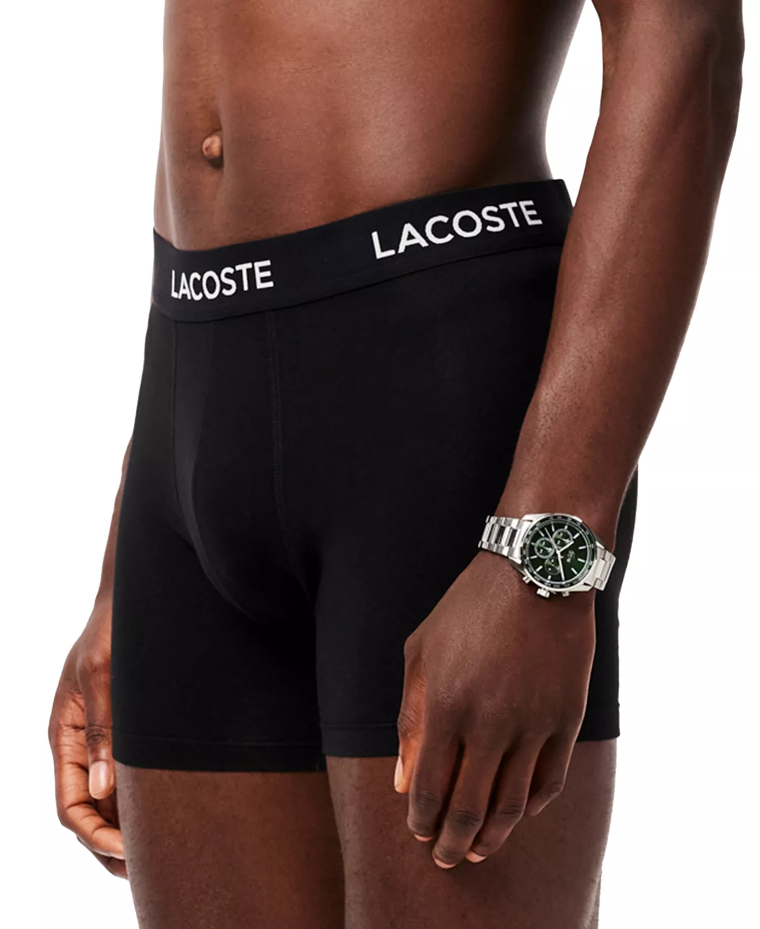 Men's 5- Pack Cotton Stretch Boxer Briefs - Black - L