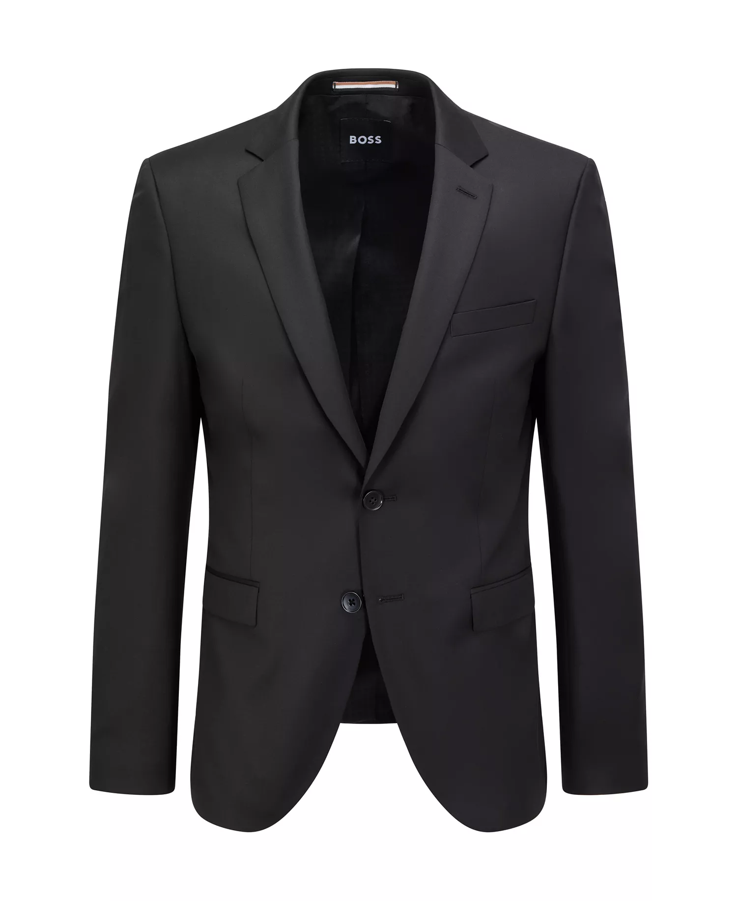 Men's Virgin-Wool Extra-Slim-Fit Suit Jacket - Black - 34R