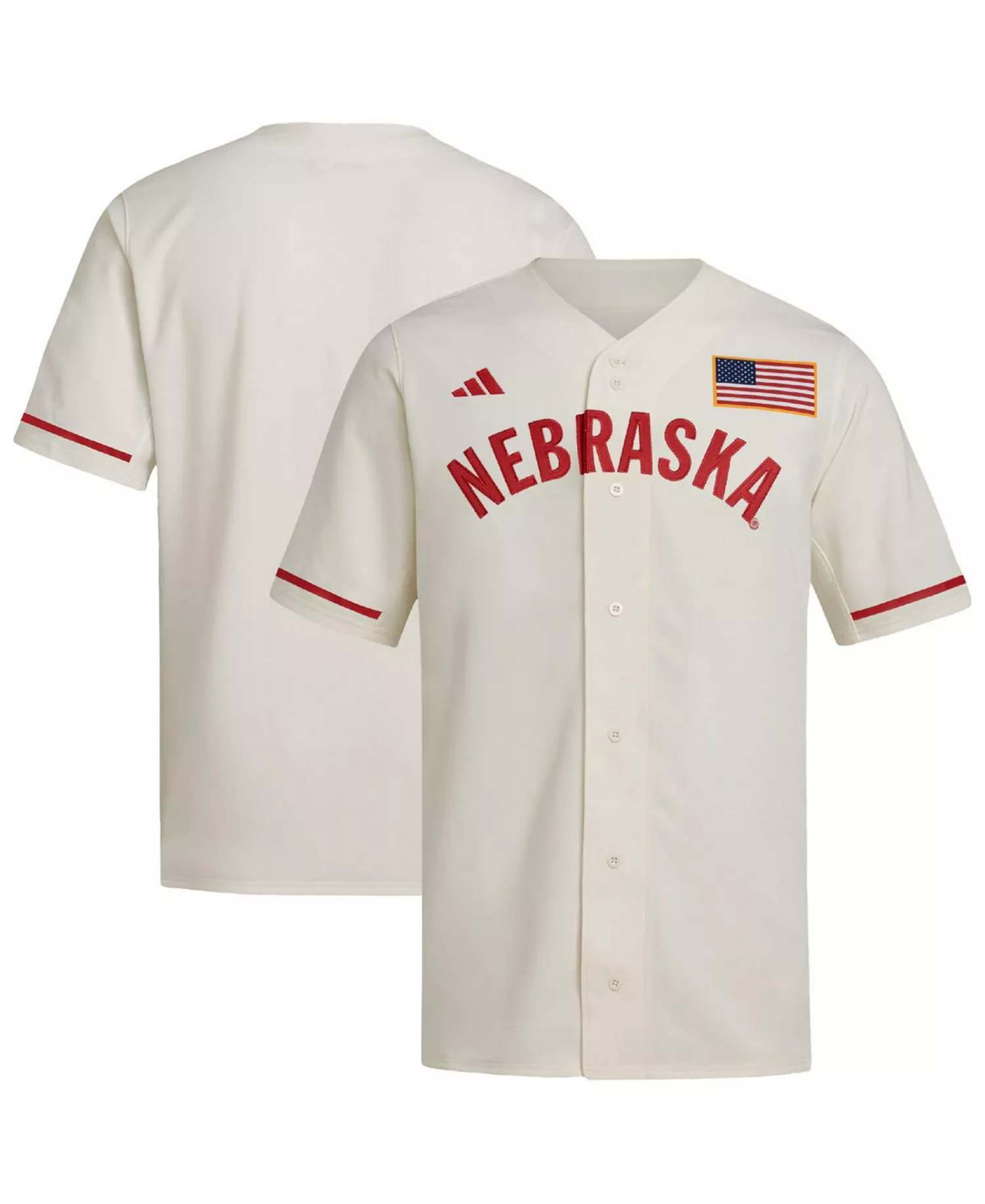 Men's Cream Nebraska Huskers Replica Baseball Jersey - Cream - M