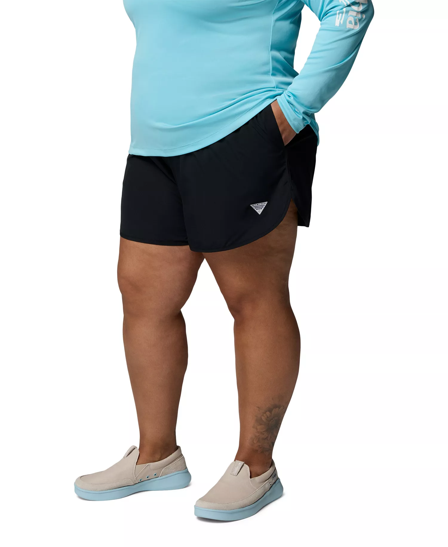 Plus Windy Bay Shorts - Black - 1X