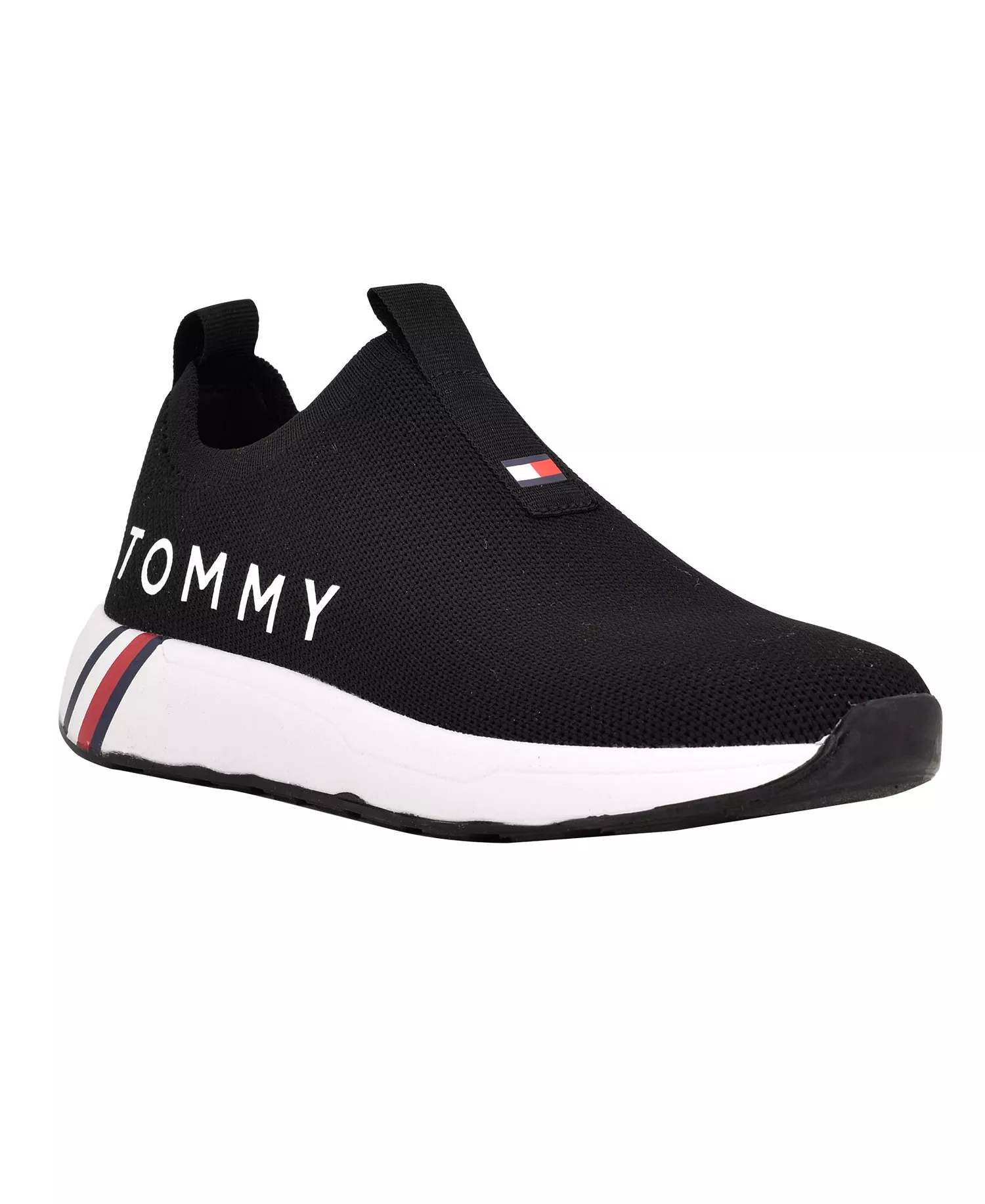 Aliah Knit Sporty Slip-On Sneakers - Black - 10M