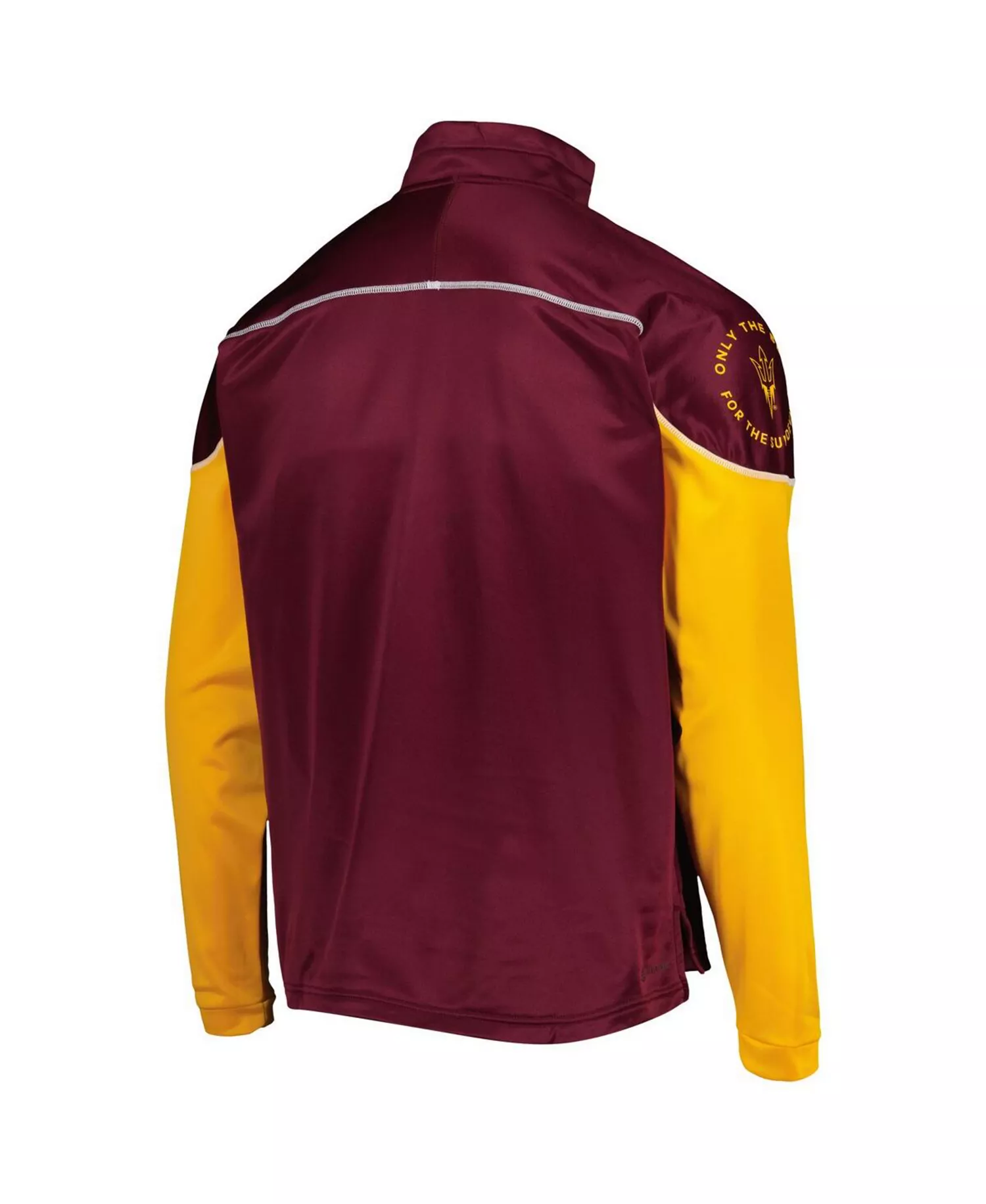 Men's Maroon Arizona State Sun Devils AEROREADY Knit Quarter-Snap Jacket - Maroon - L