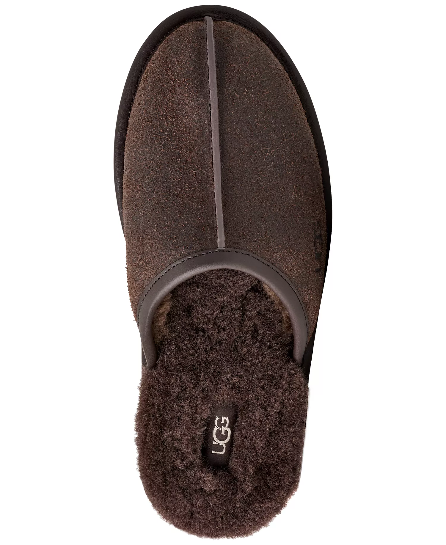 Men's Scuff Leather Distressed House Slipper - Dusted Cocoa - 7M