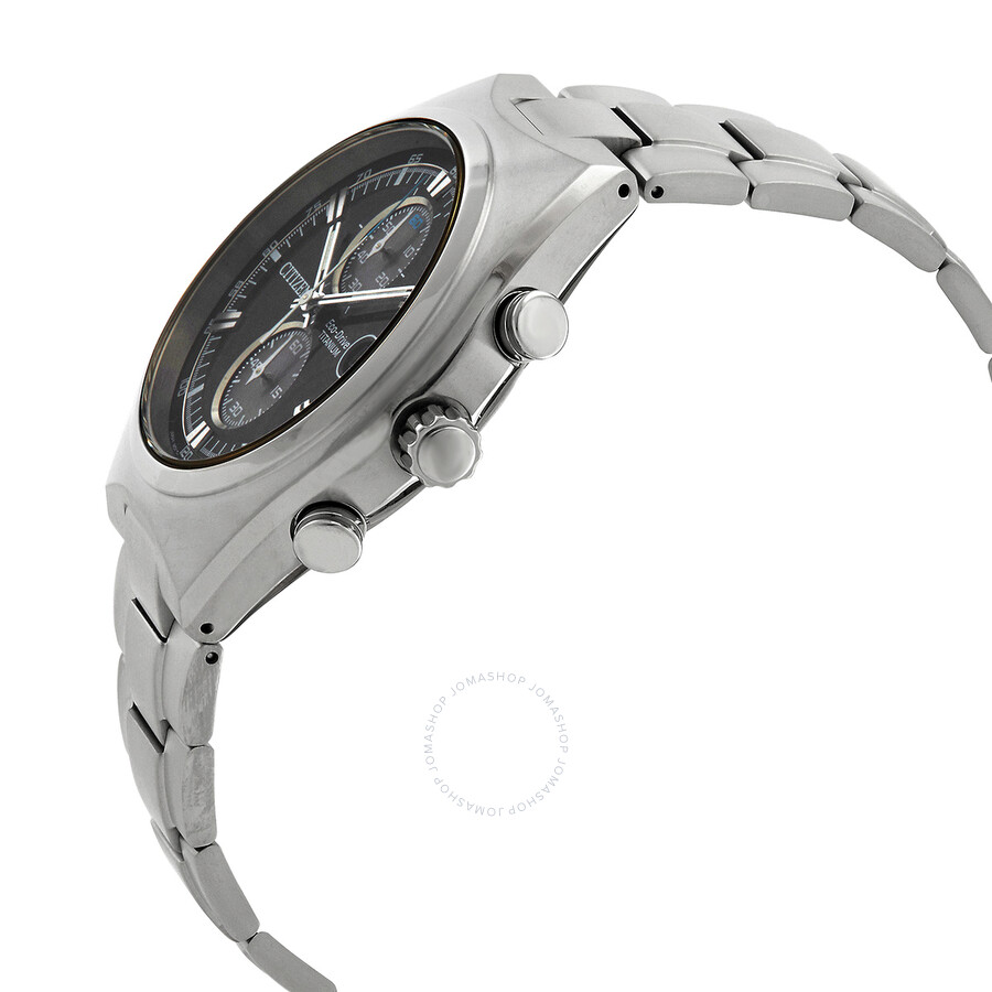 Citizen Super Titanium Chronograph Eco-Drive Black Dial Men's Watch