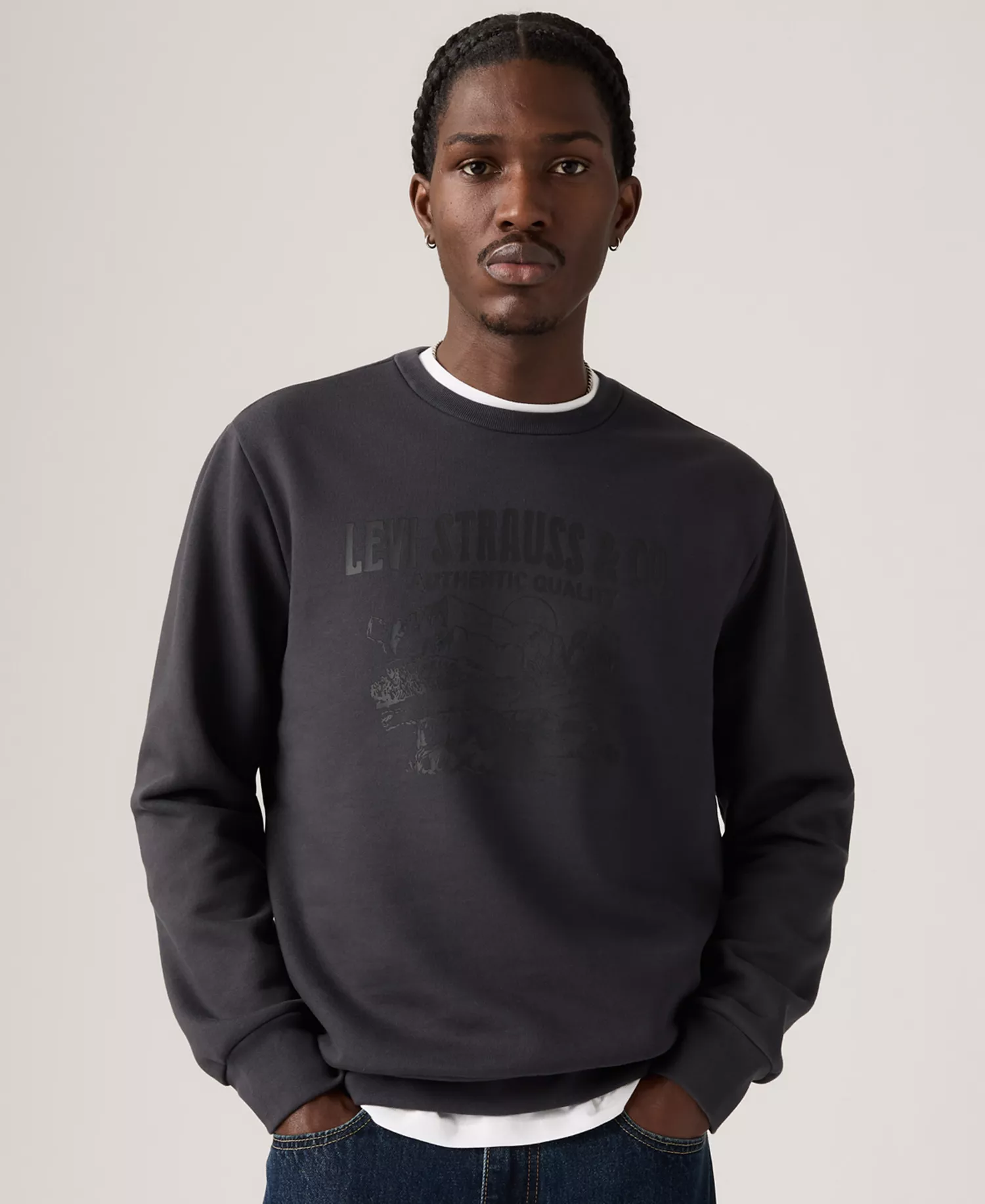 Men's Long Sleeve Logo Sweatshirt - Phantom - 2XL