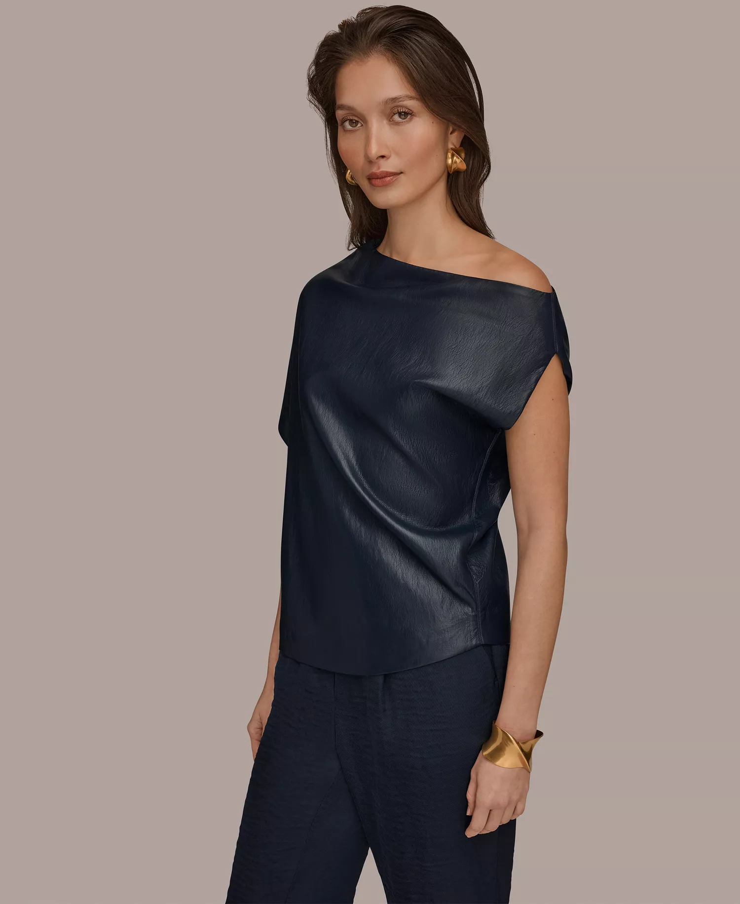 Women's Sleeveless Hem Top - Nightfall - L