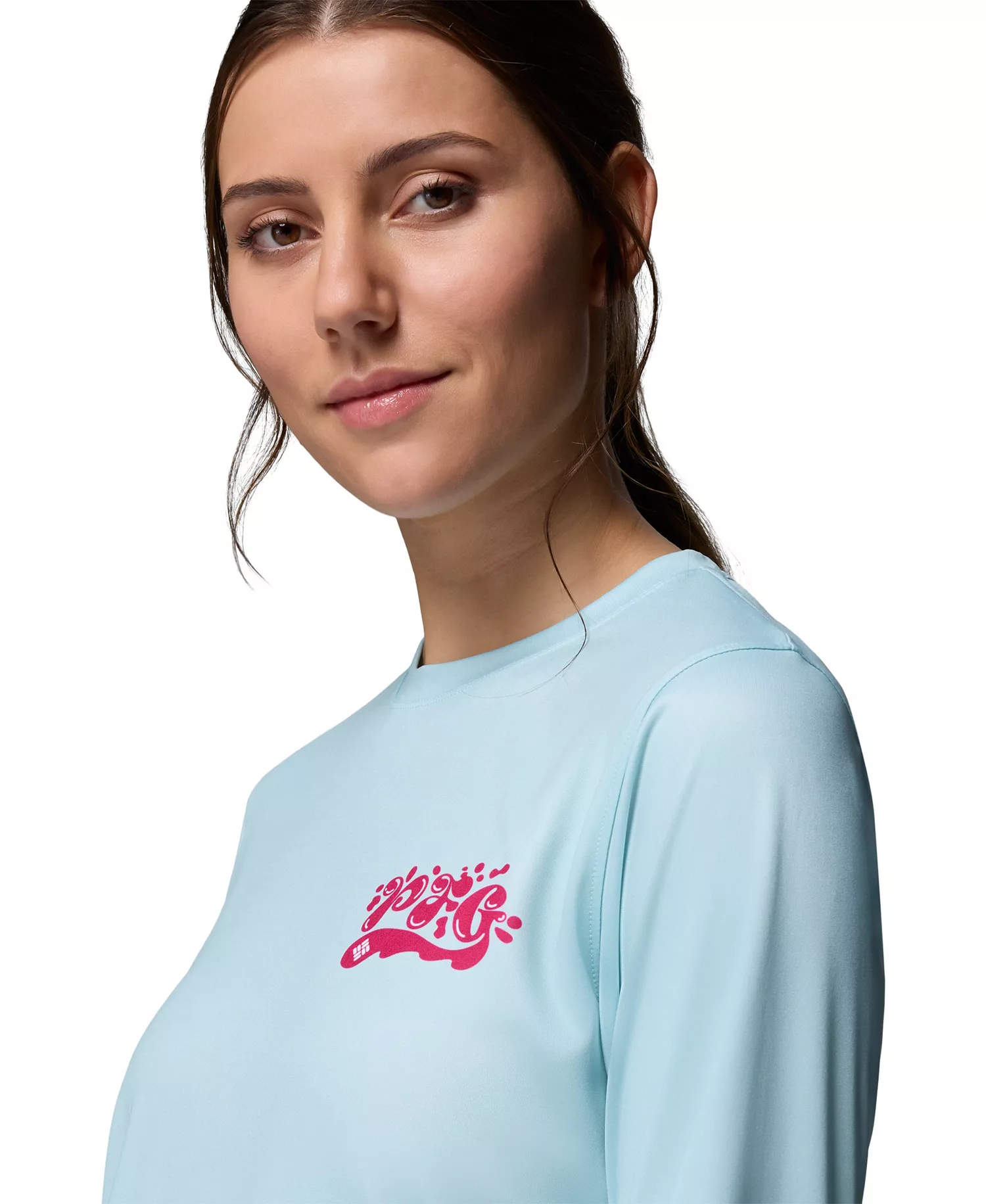 Women's Tidal Palm Waves Top - Marine Light, Flamingo Isle - L