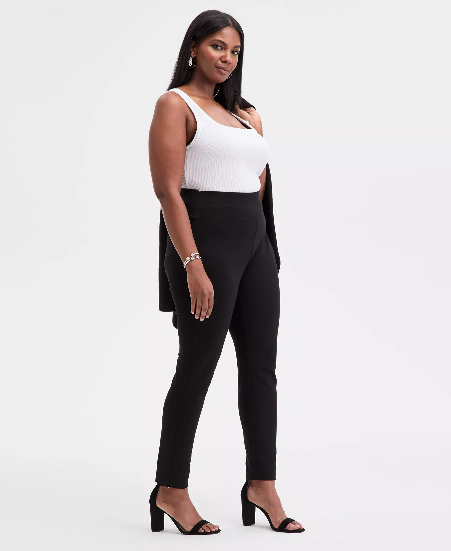 Plus Size High-Rise Leggings, Macy's Exclusive  - Deep Black - 0X