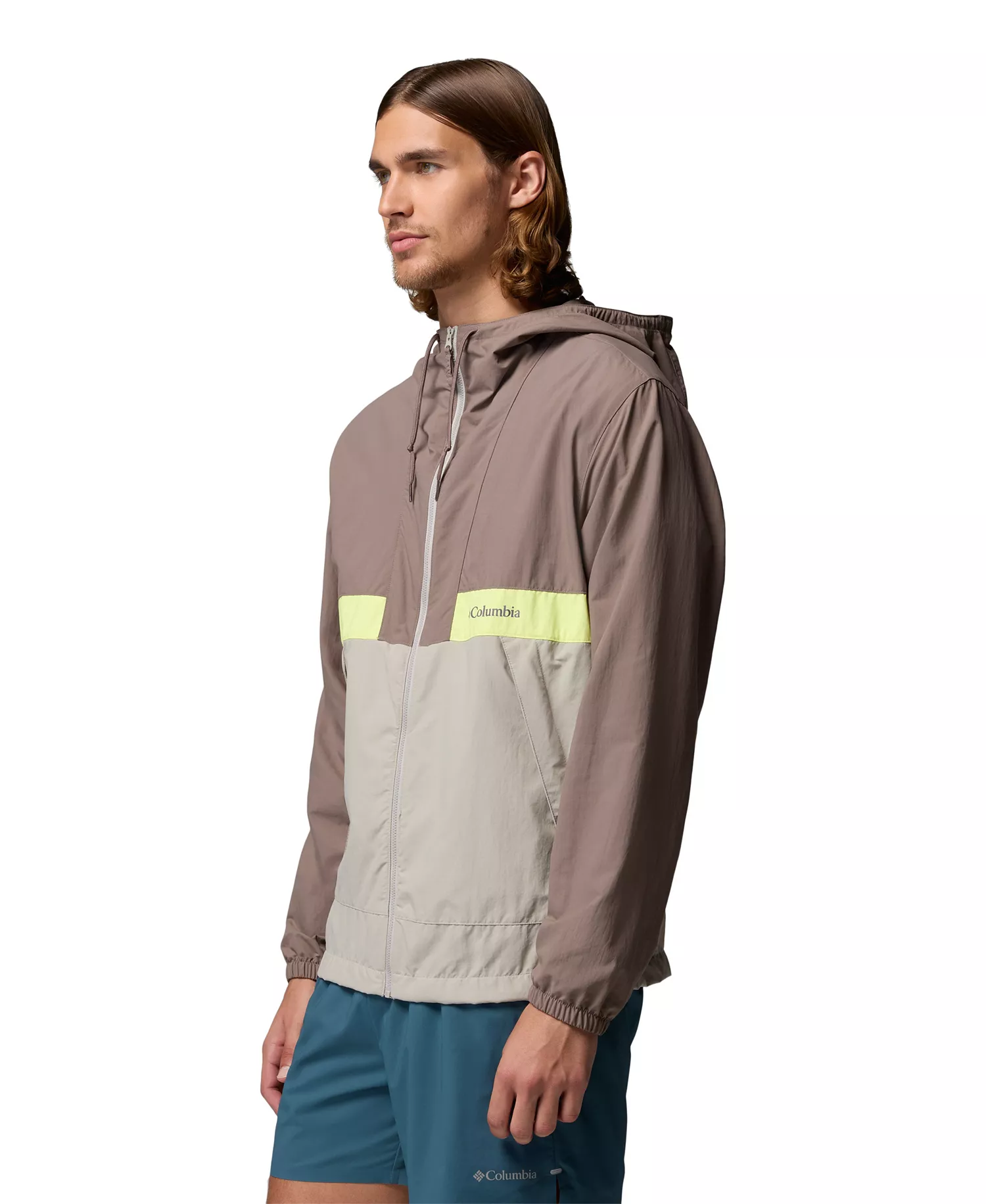 Men's Spire Valley™ Hooded Windbreaker - Black, Sha - L