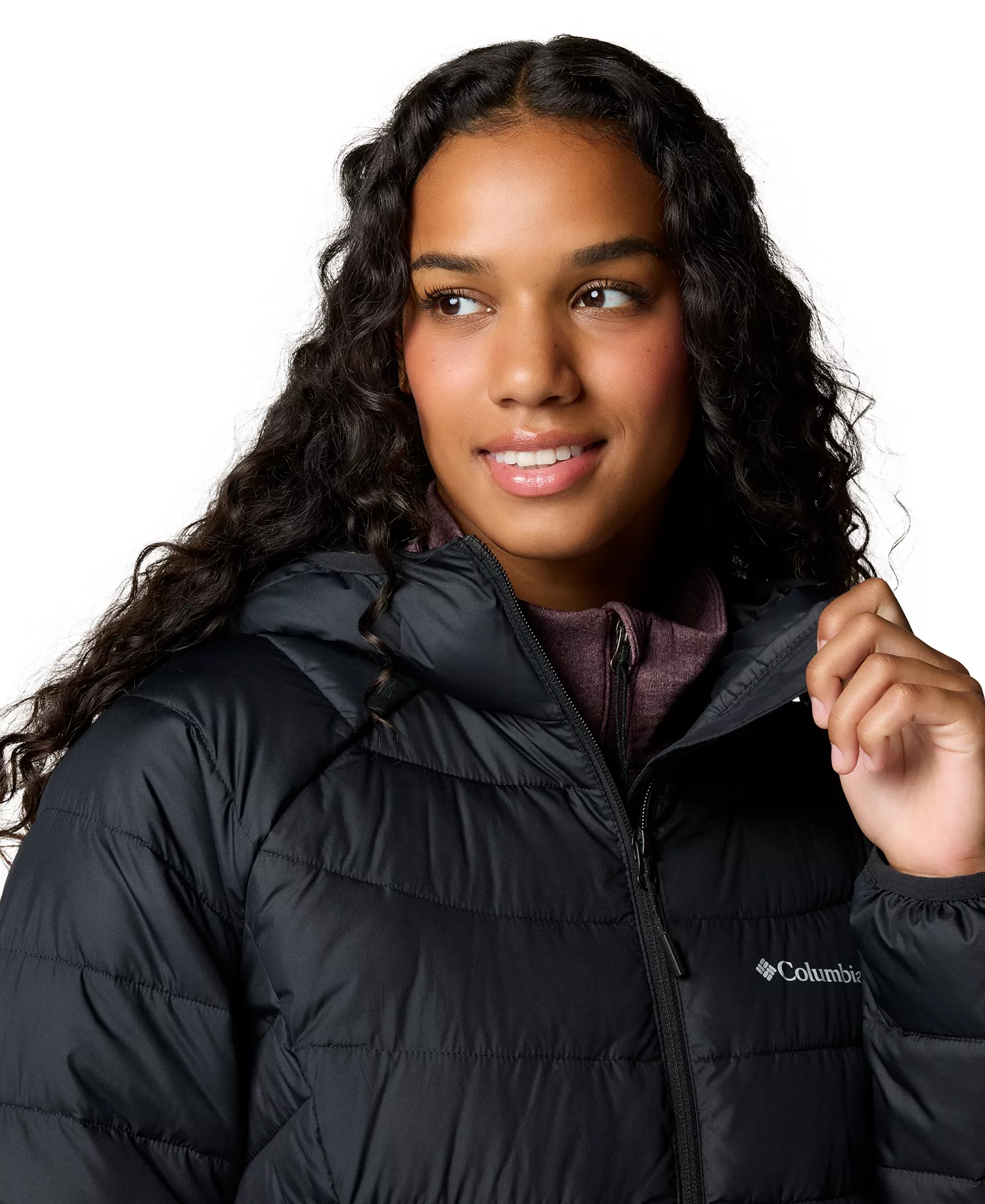 Women's Powder Lite II Insulated Puffer Mid Jacket - Black - M