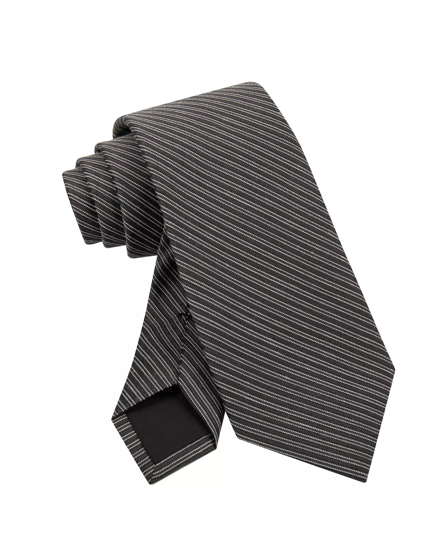 Men's Fontana Stripe Pattern Tie - Black - ONE SIZE