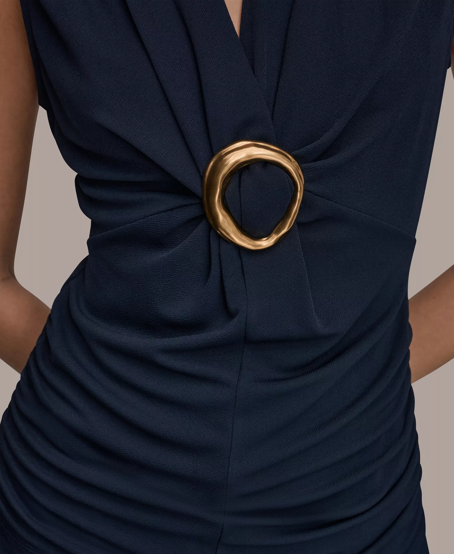 Women's Deep V-Neck Knit Top - Nightfall - L