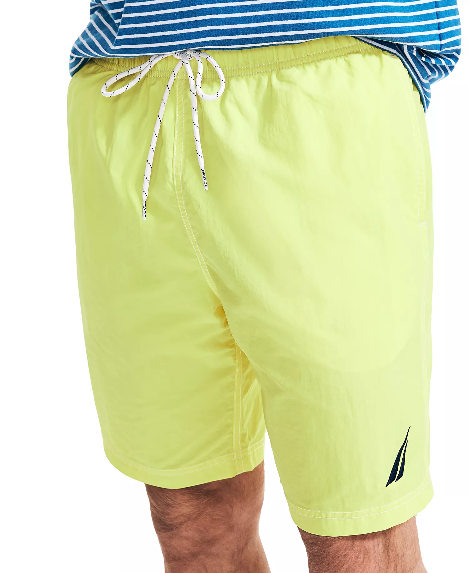 Men's Quick Dry Nylon  8" Swim Trunks - Blazing Yellow - 2XL