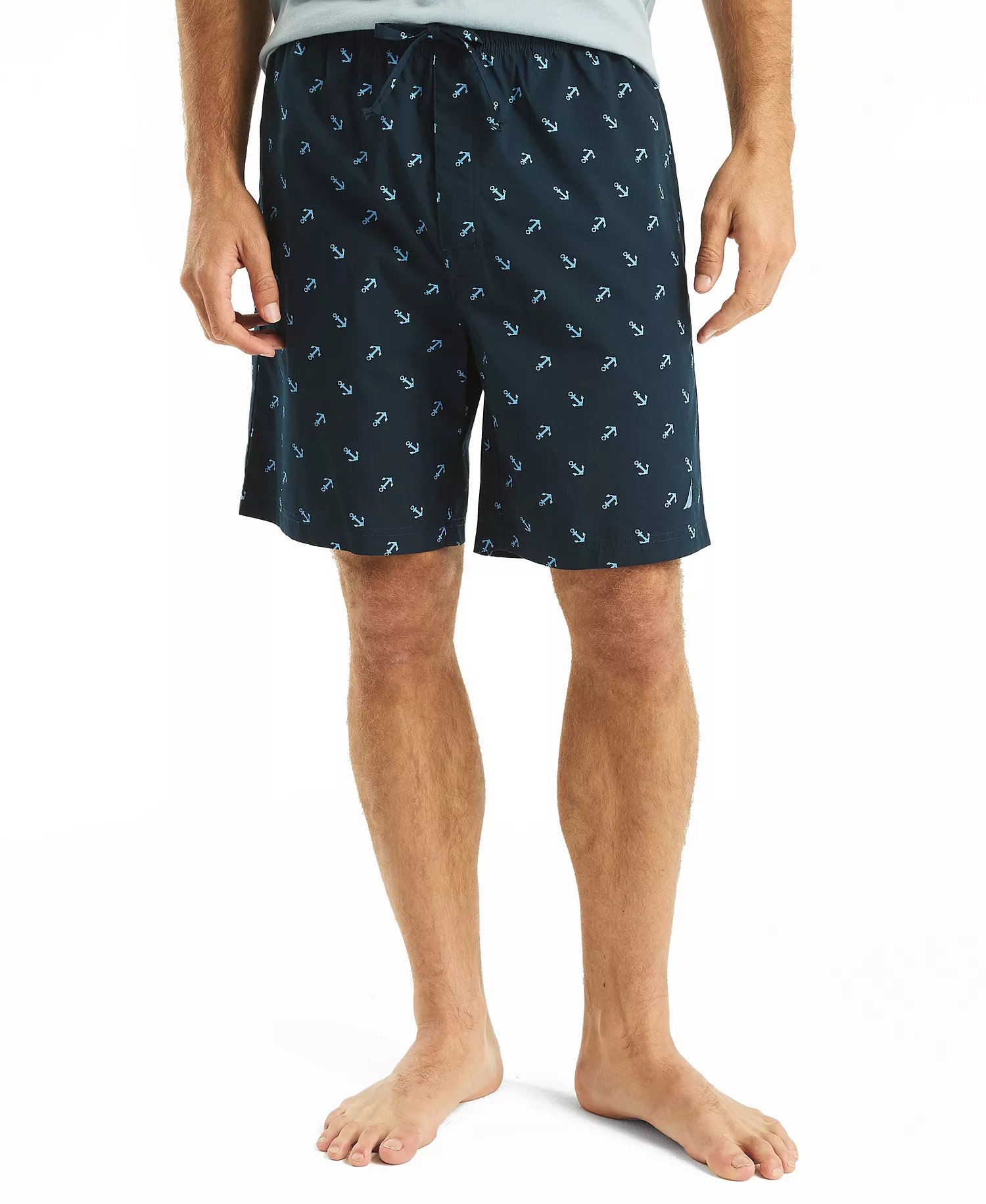 Men's Crafted Printed Poplin Sleep Short - Maritime Navy - M