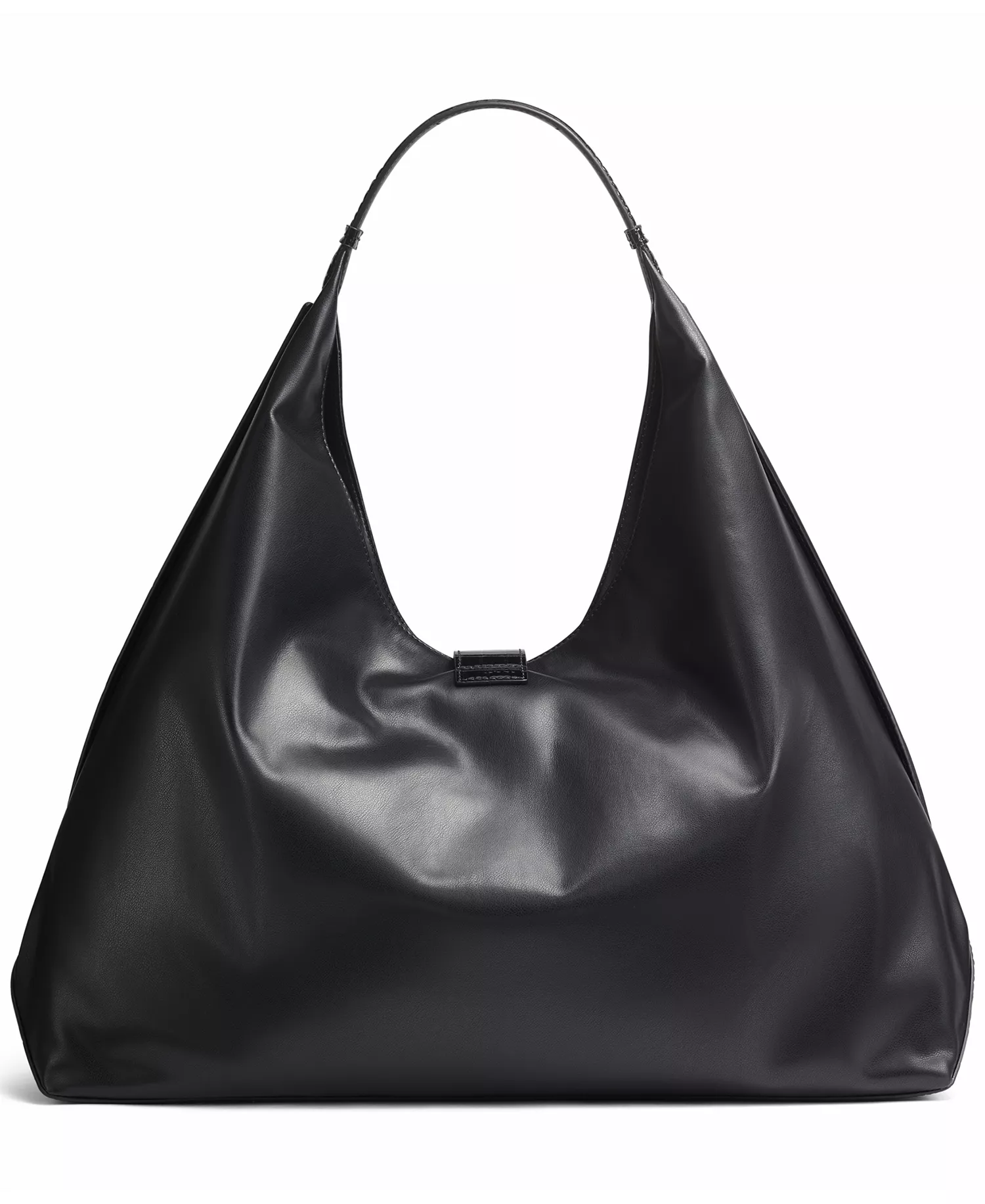 Women's Percale Extra-Large Shoulder Bag - Black/Gold - NO SIZE