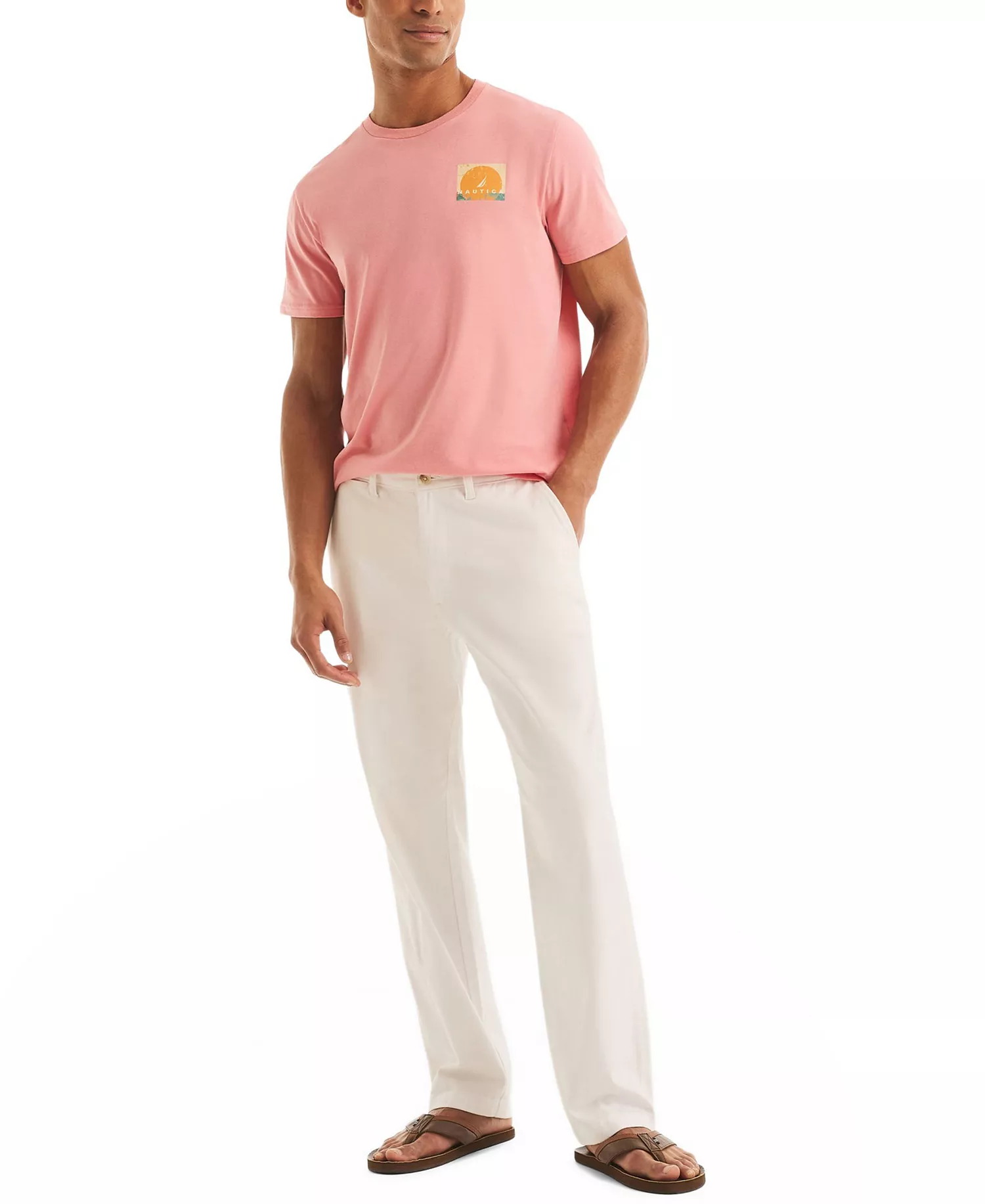 Men's Short-Sleeve Land And Sea T-Shirt - Mauve Glow - L