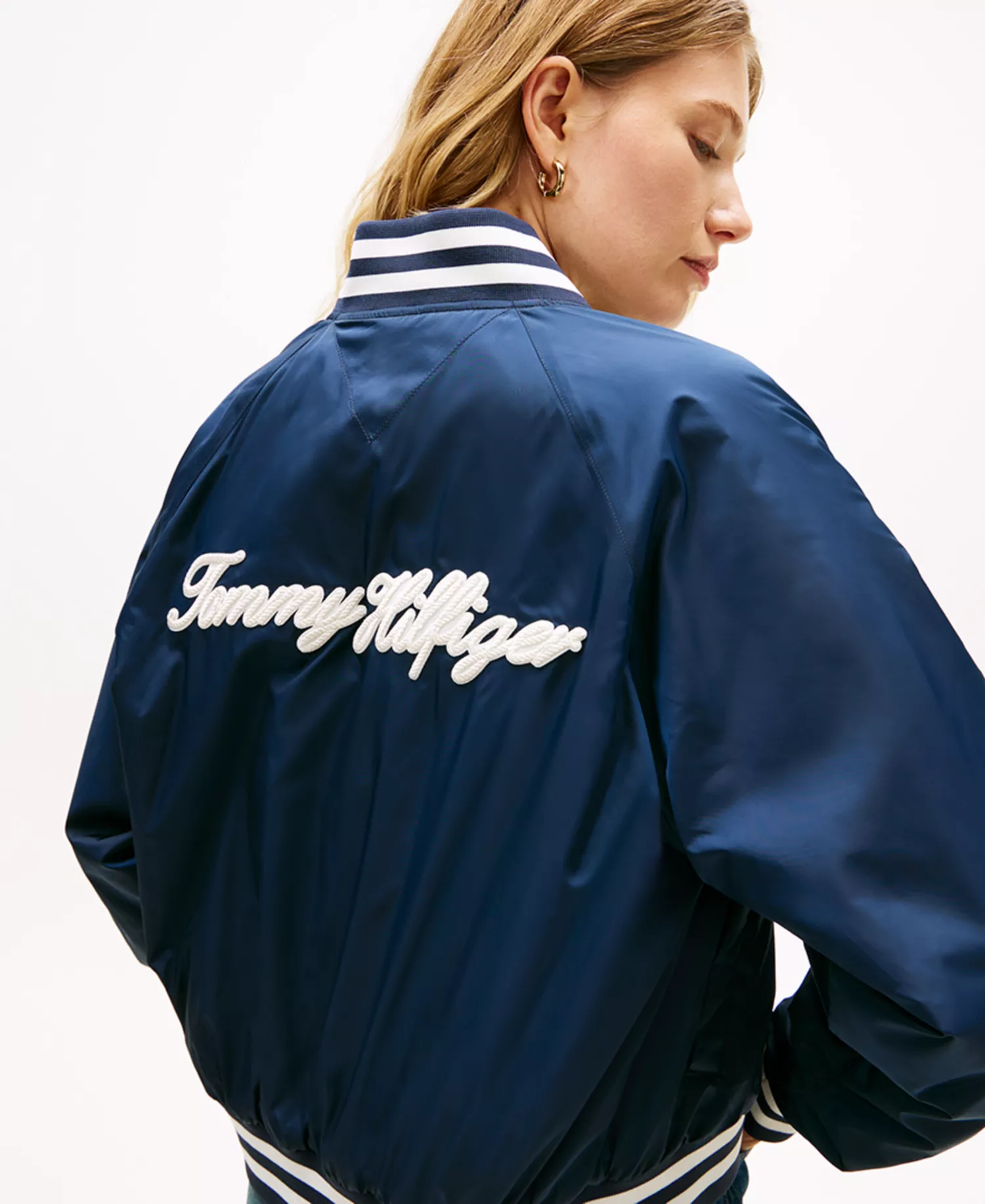 Women's Varsity Bomber Jacket - Dark Night - L