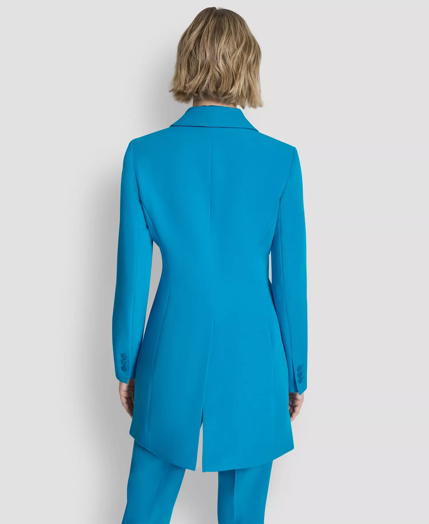 Women's One-Button Topper Jacket - Ocean Blue - 10