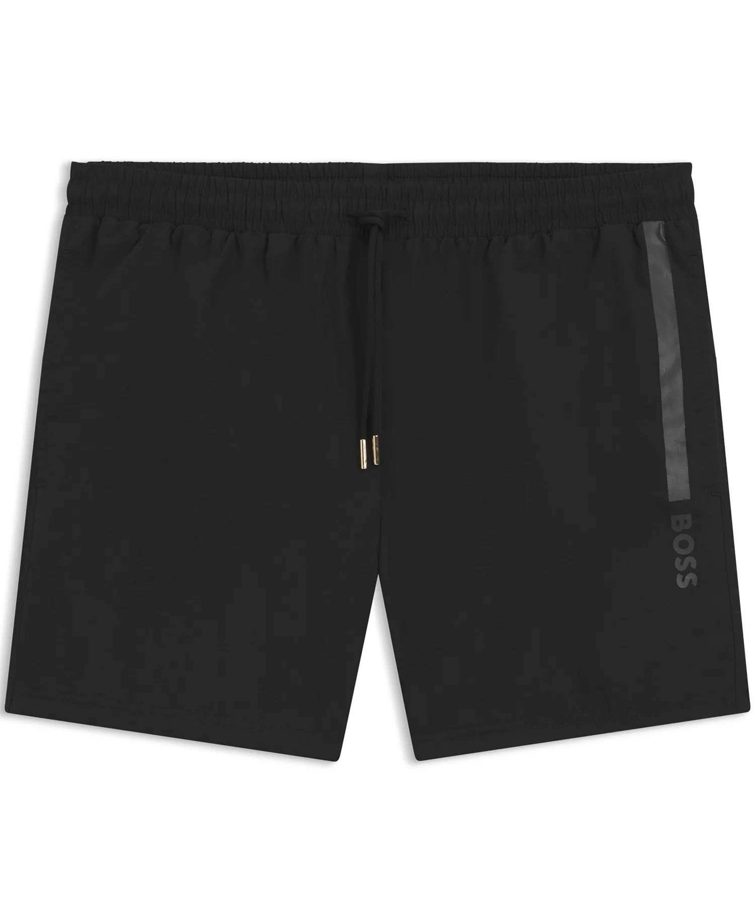 Men's Foil-Printed Logo Swim Shorts - Black - 2XL