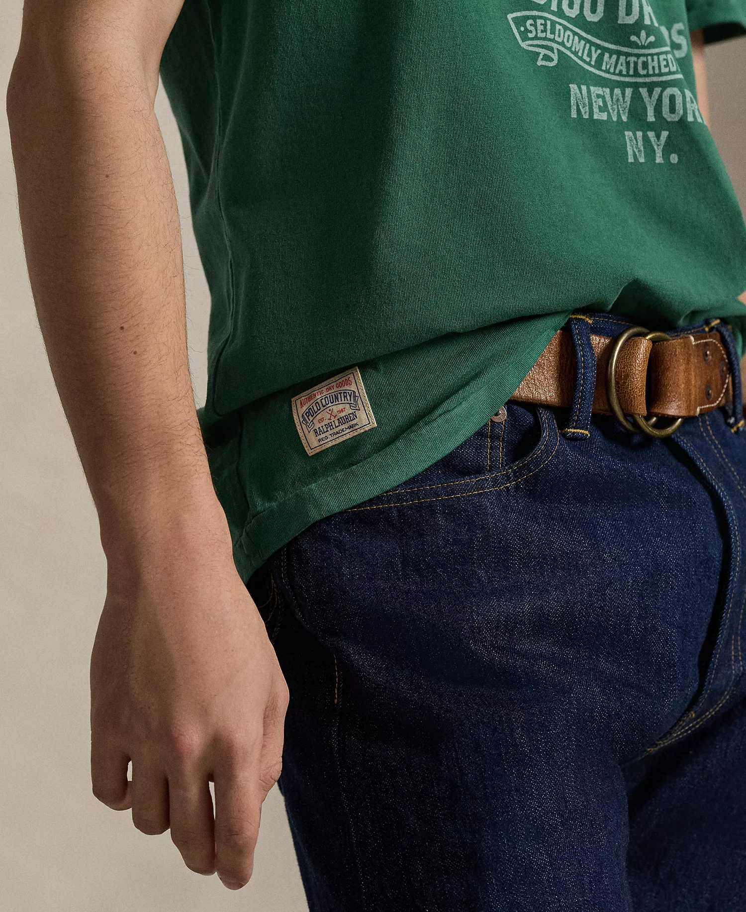 Men's Crewneck Graphic T-Shirt - Antique Green - 2XL