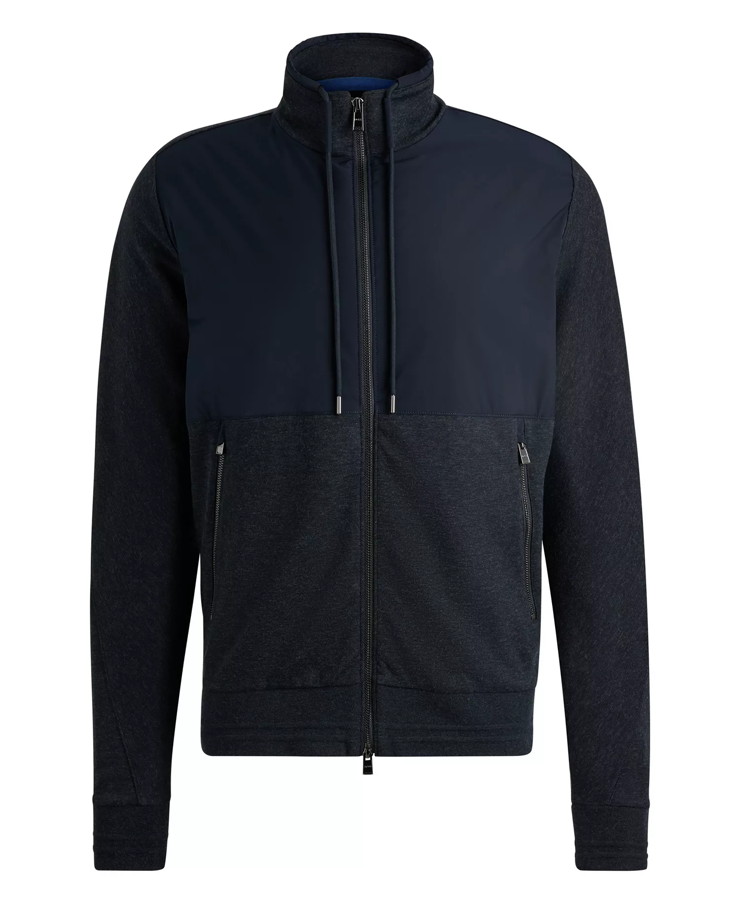 Men's Regular-Fit Zipped Jacket - Dark Blue - L