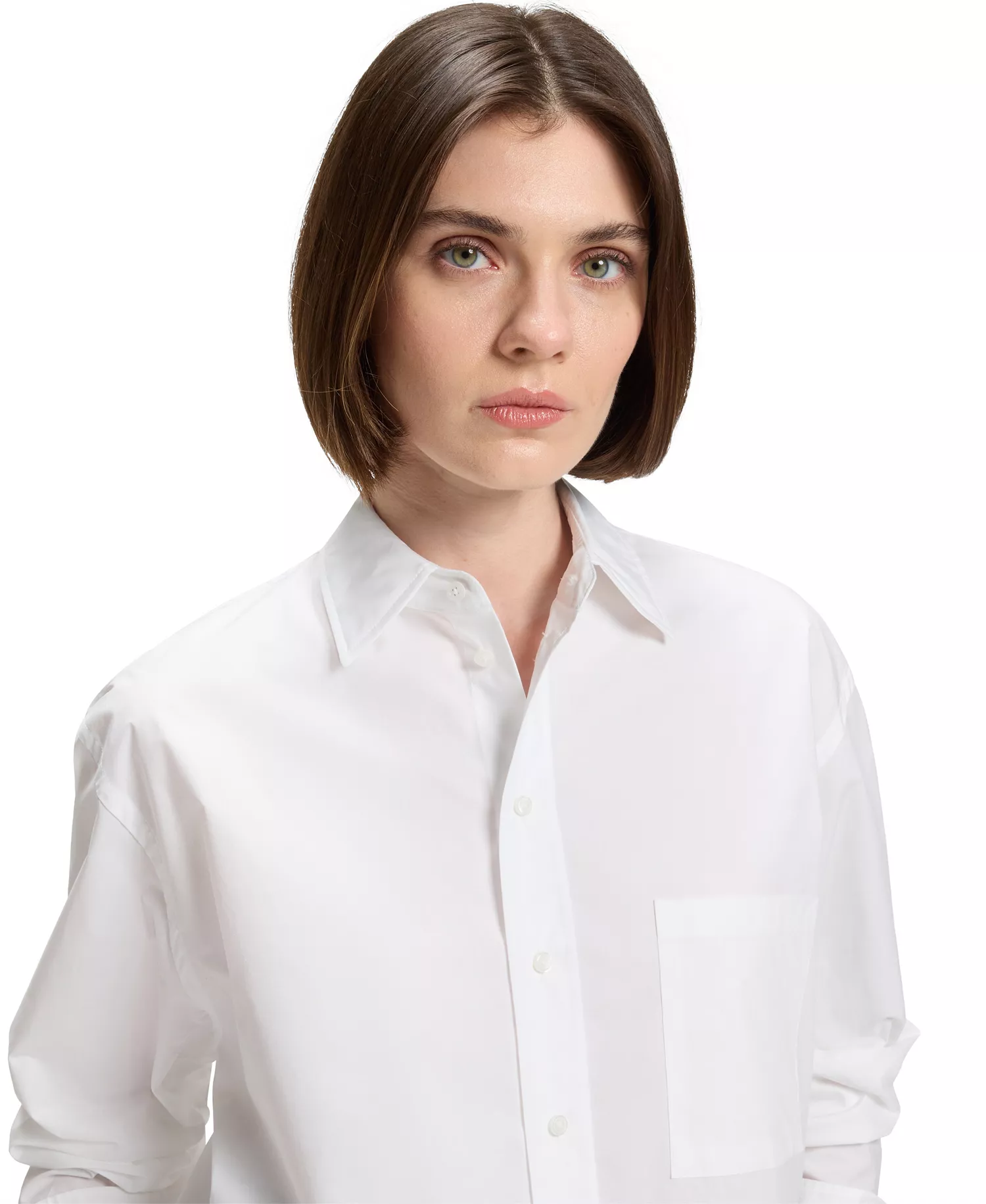BOSS by Women's Cotton Oversized-Fit Blouse - White - 0