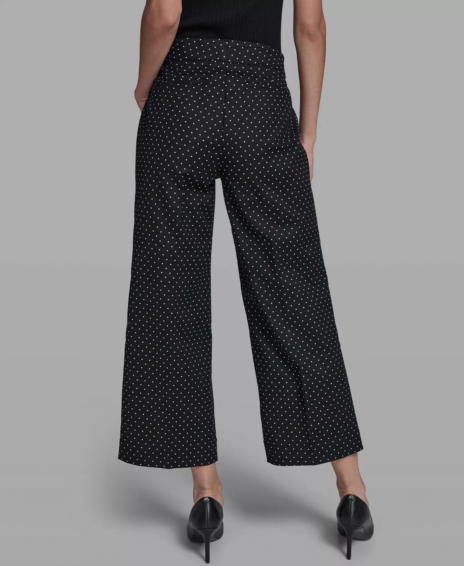Petite Flap Pocket Ankle Pants - Black/Bisque - 10P