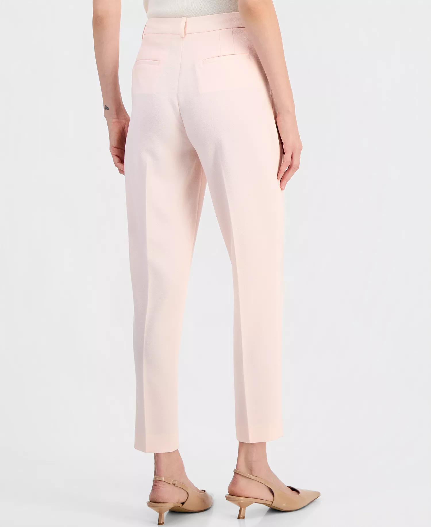 Women's Mid-Rise Straight-Leg Ankle Pants - Tea Rose - 10