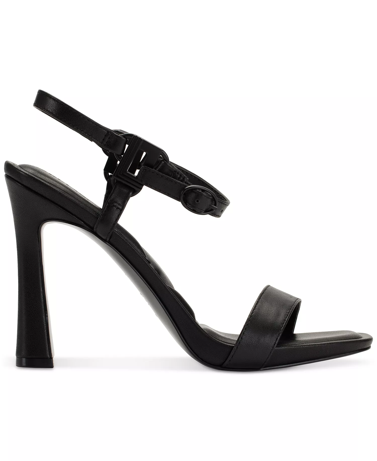 Cybil High-Heel Square-Toe Sandals - Black - 10M