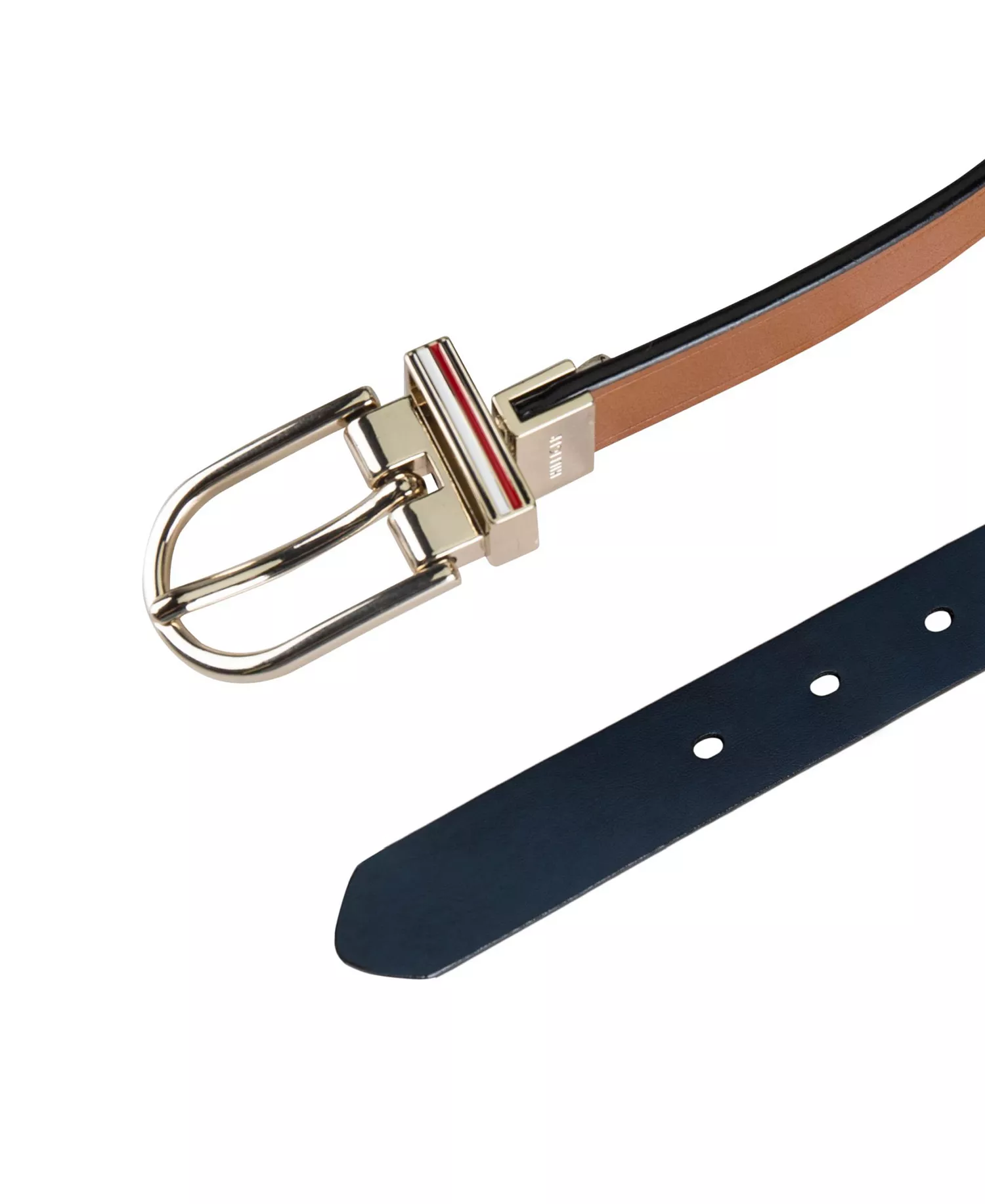 Women's Reversible Dress Casual Belt - Tan, Navy - Large