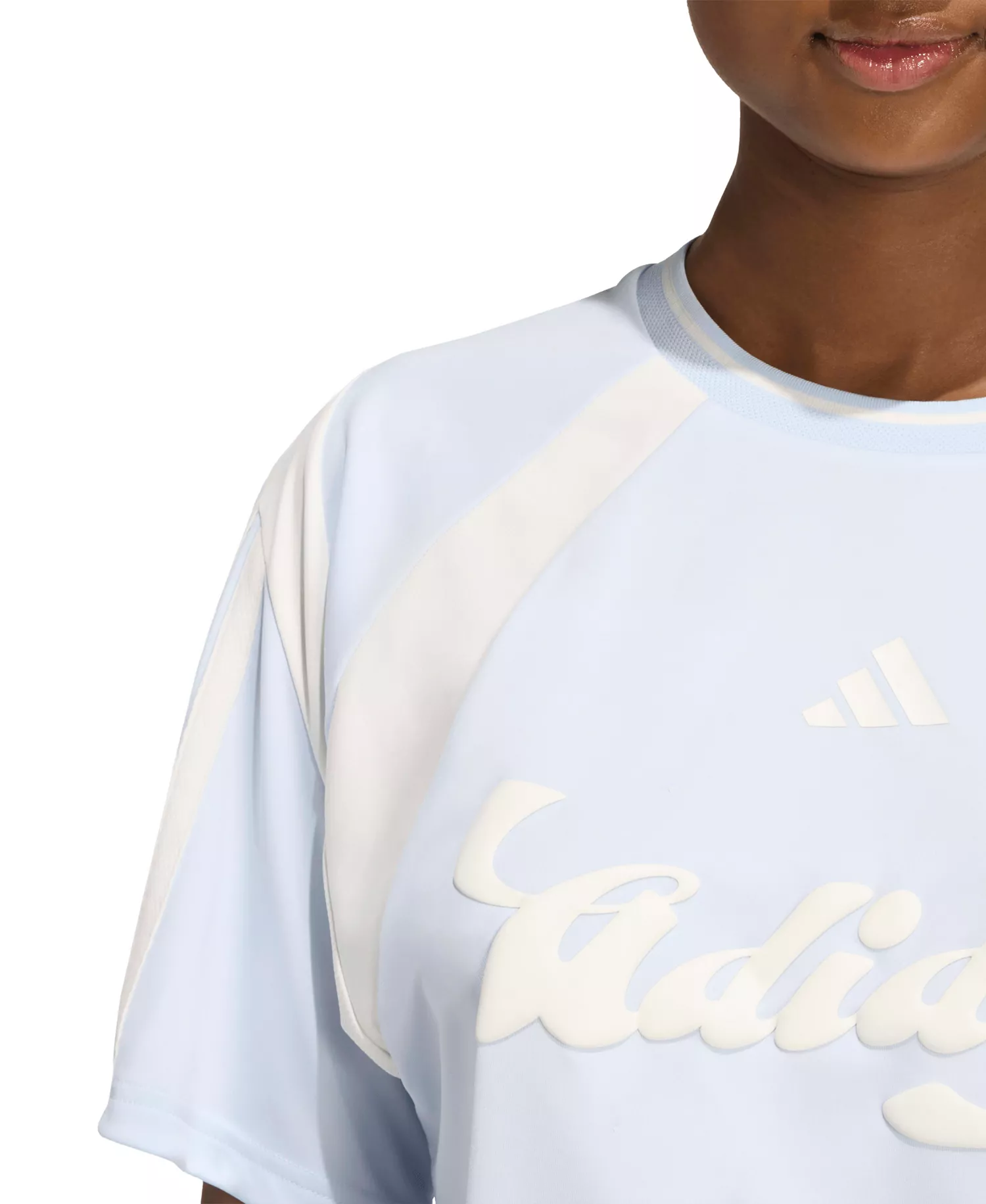 Women's Knitted Short-Sleeve T-Shirt - Black/Off White/White - L