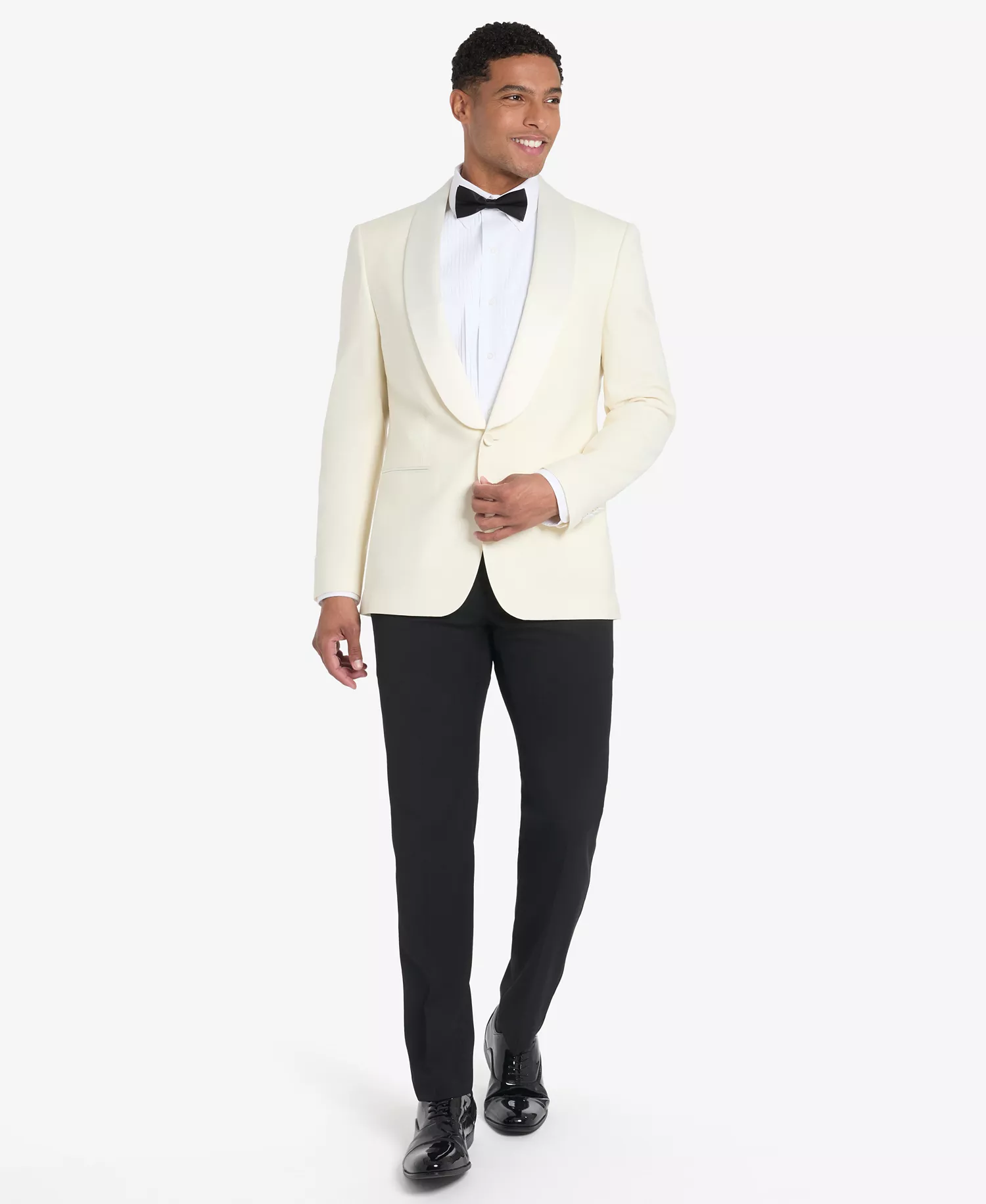 Men's Solid White Sport Coat - White - 36R