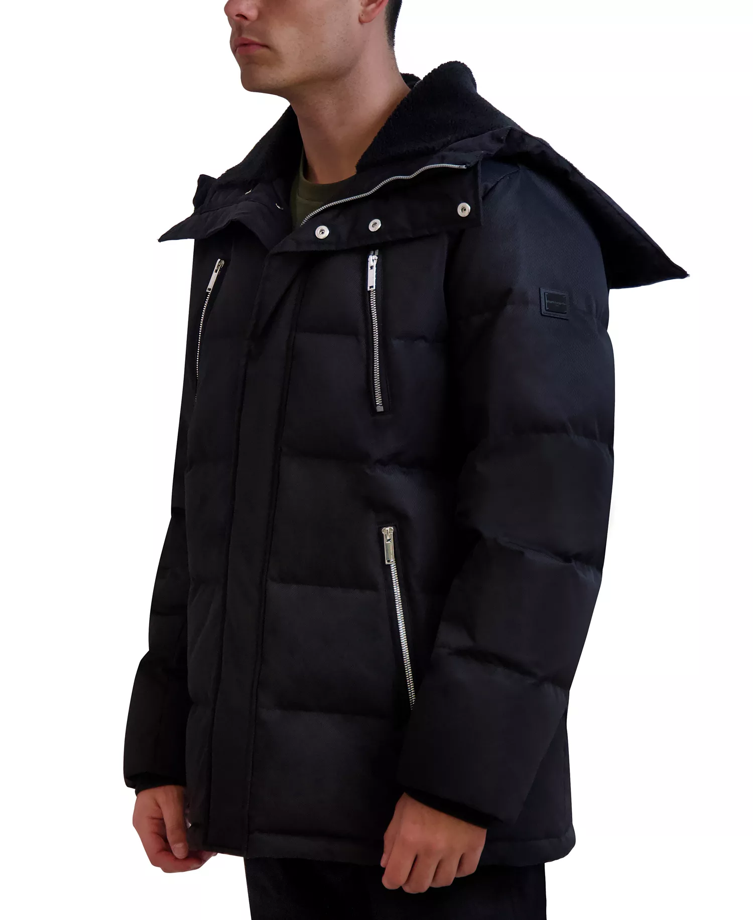Men's Heavyweight Quilted Parka - Black - 2XL