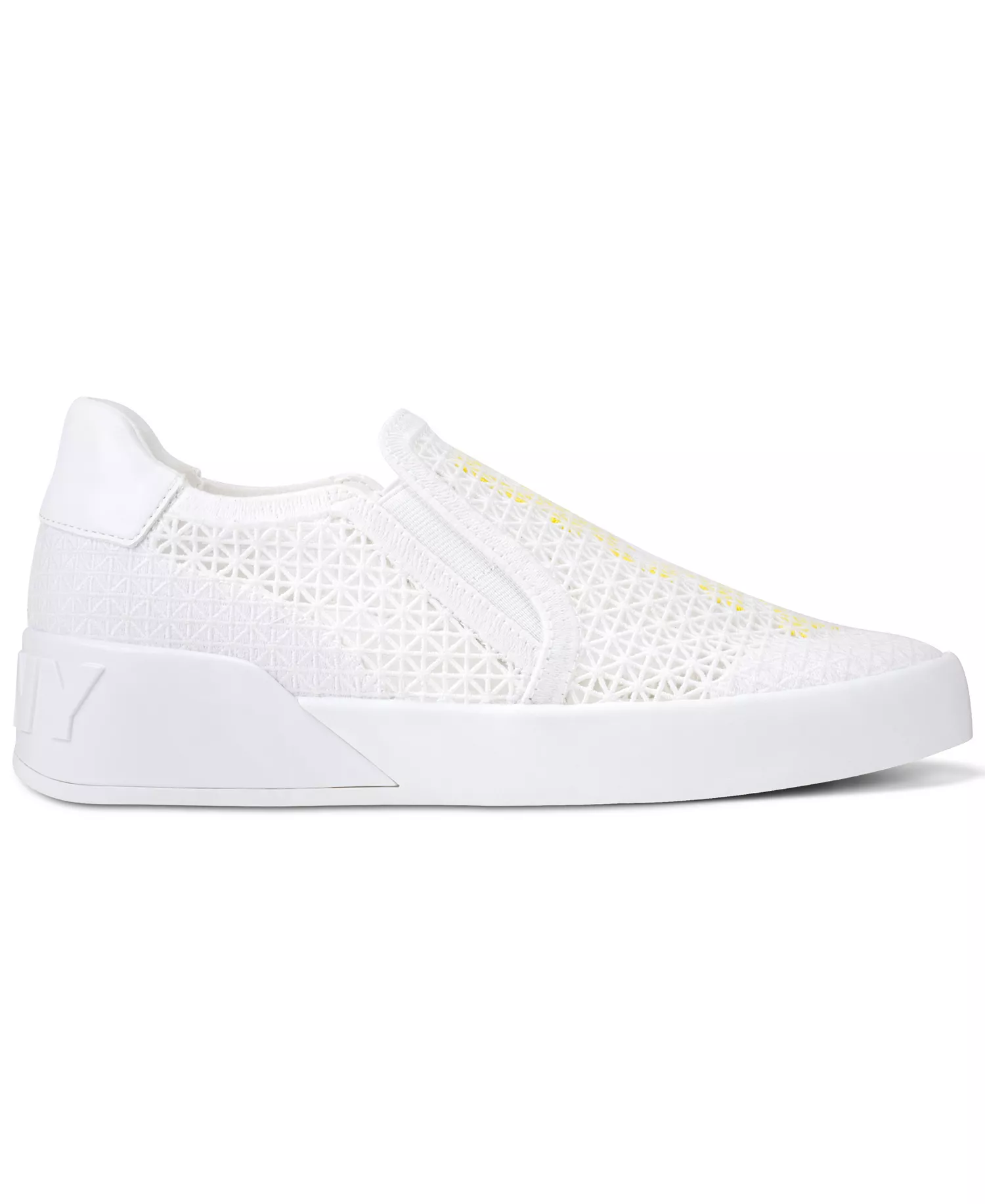 Women's Marta Knit Slip-On Sneakers - White/Yellow - 10M