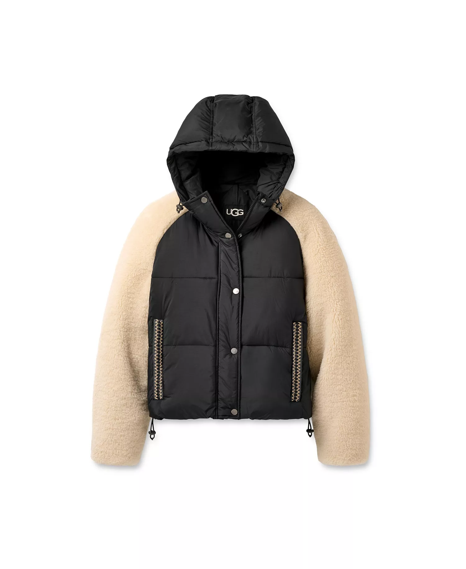 UGG Women's Mykah Puffer Jacket - Black / Cream - L