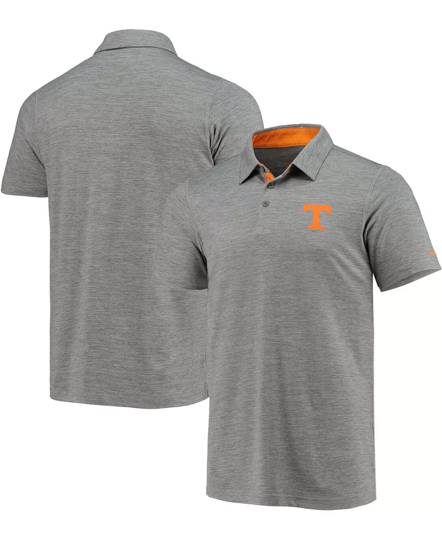 Men's Gray Tennessee Volunteers Tech Trail Space Dye Omni-Shade Polo - Gray - XXL