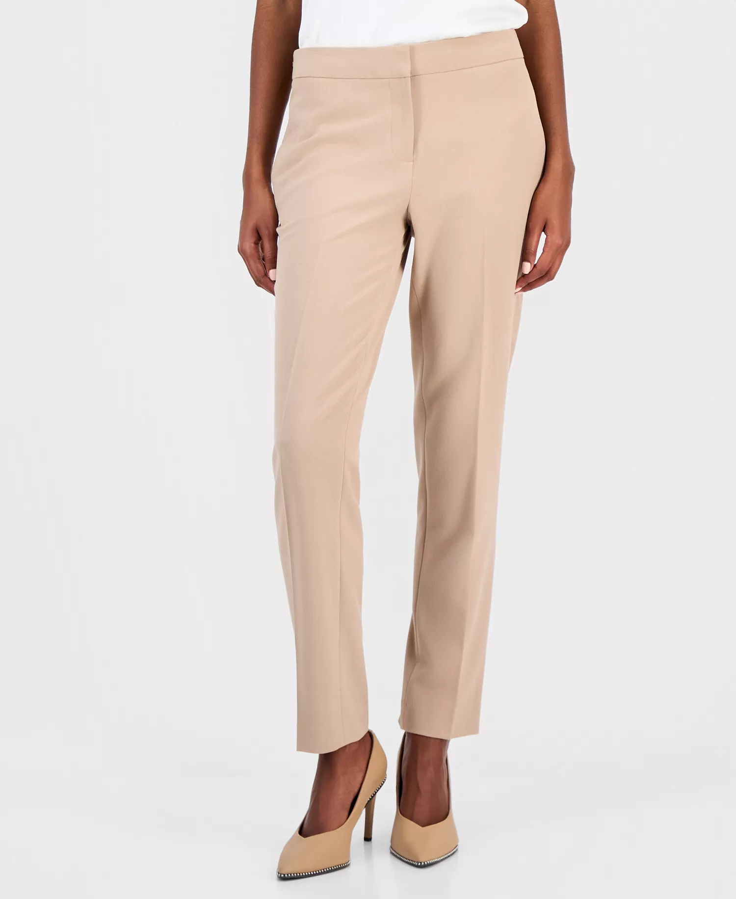 Women's Bi-Stretch Straight-Leg Dress Pants, Created for Macy's - Barley Field - 0